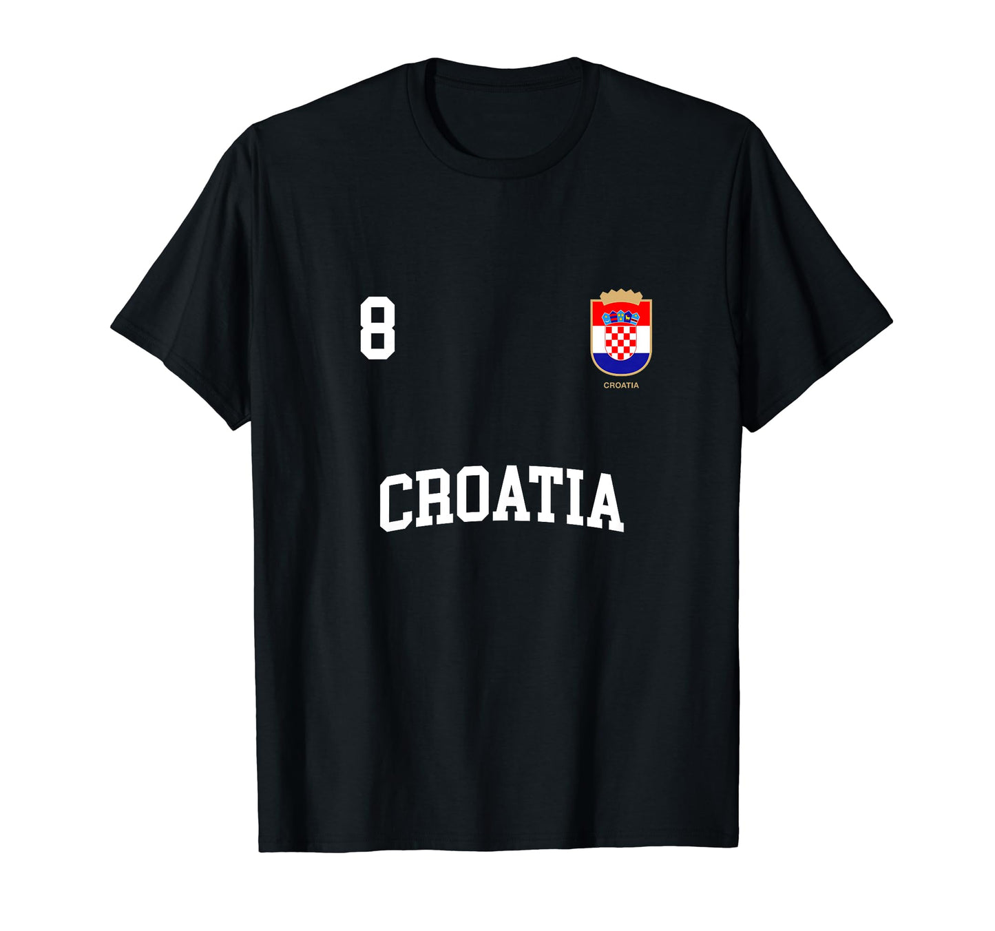 Croatia Team Sports Number 8 Soccer T-Shirt - Minimalist Print Men Women - T-Shirt, Sweatshirt, Hoodie