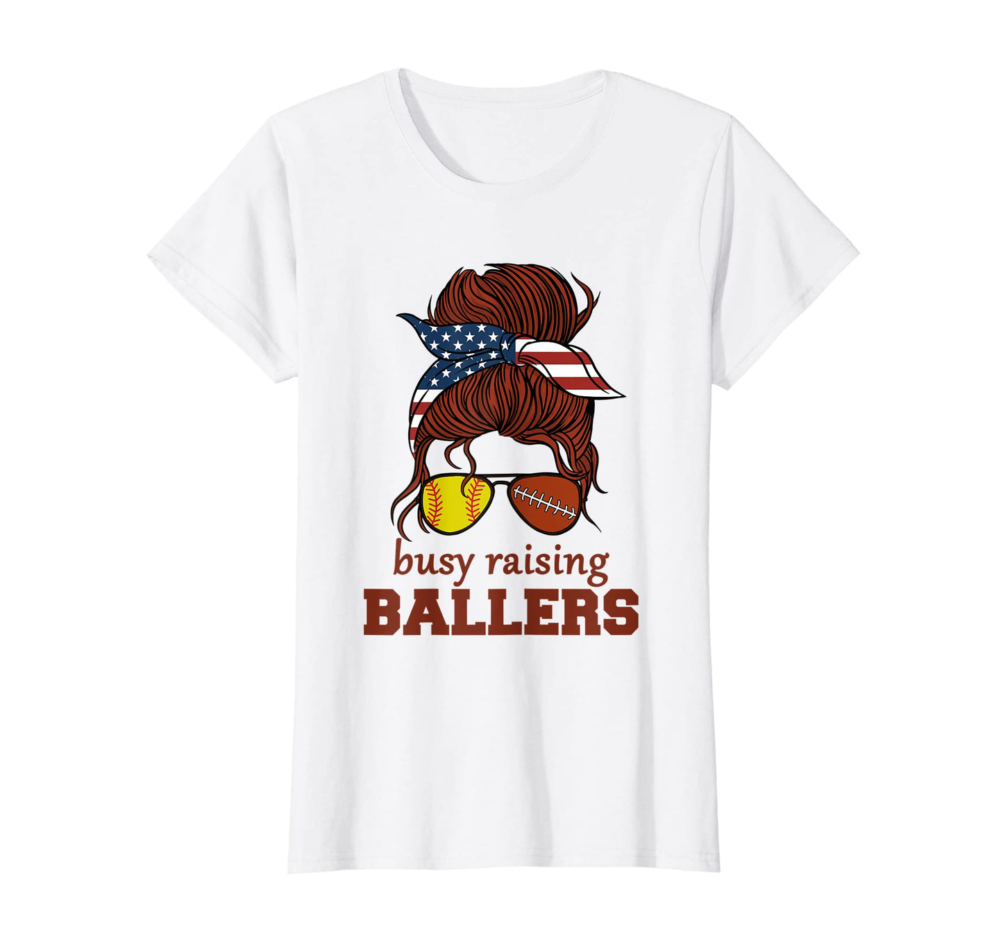 Womens Softball And Football Mom T-Shirt - Fun Novelty Design Men Women - T-Shirt, Sweatshirt, Hoodie