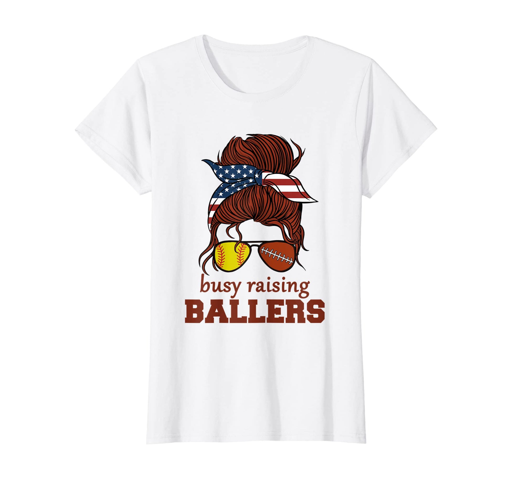 Womens Softball And Football Mom T-Shirt - Fun Novelty Design Men Women - T-Shirt, Sweatshirt, Hoodie