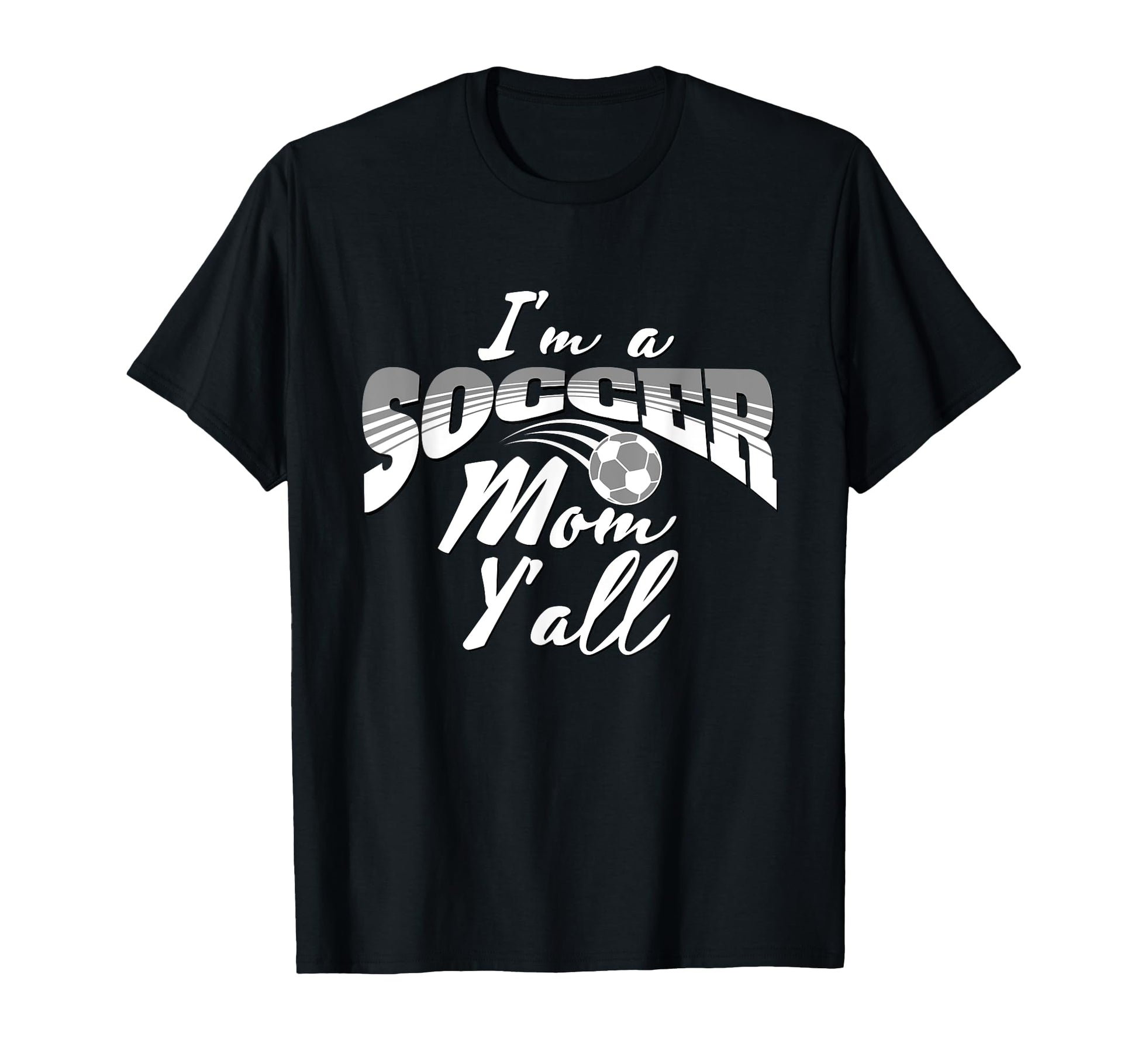 Mom Soccer Lover Soccer Mom Gift Gray White T-Shirt - Trendy Graphic Unisex - T-Shirt, Sweatshirt, Hoodie