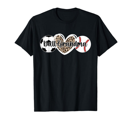 Ball Grandma Soccer Baseball Grandma T-Shirt - Aesthetic Graphic for Adults - T-Shirt, Sweatshirt, Hoodie