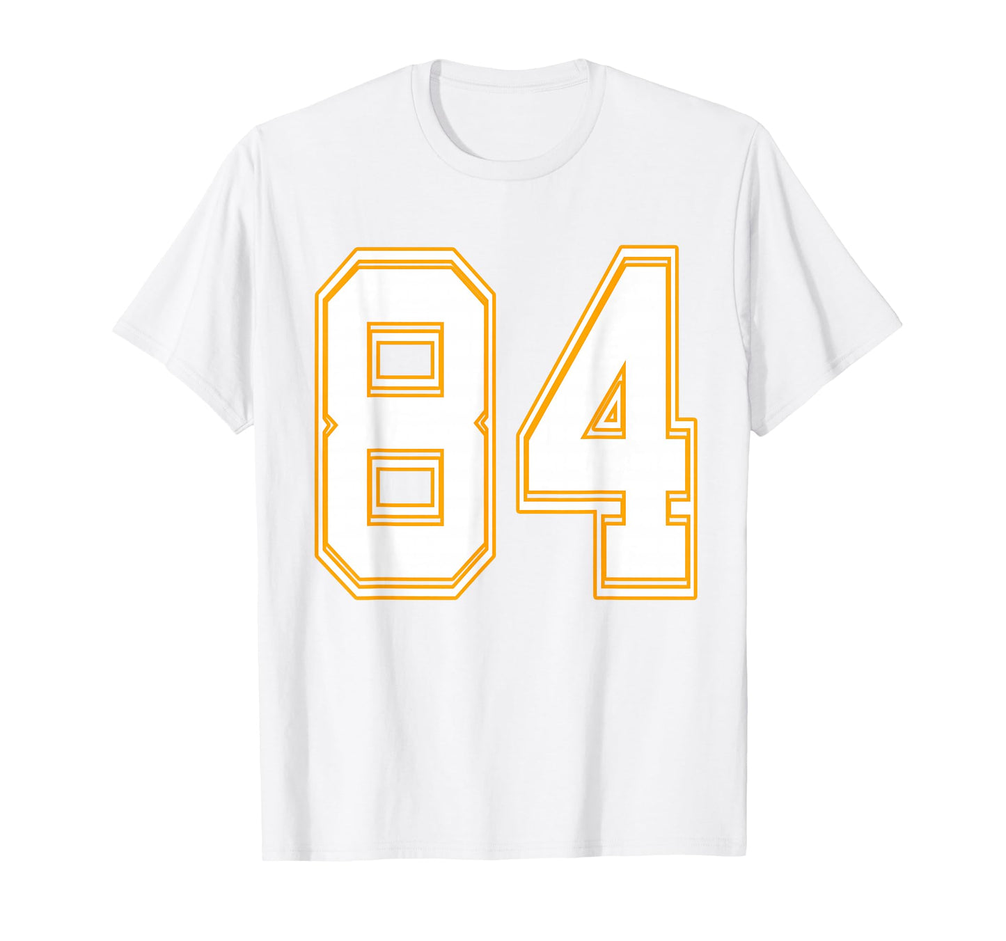 Number 84 Red Yellow White Football T-Shirt - Casual Everyday Wear Unisex - T-Shirt, Sweatshirt, Hoodie