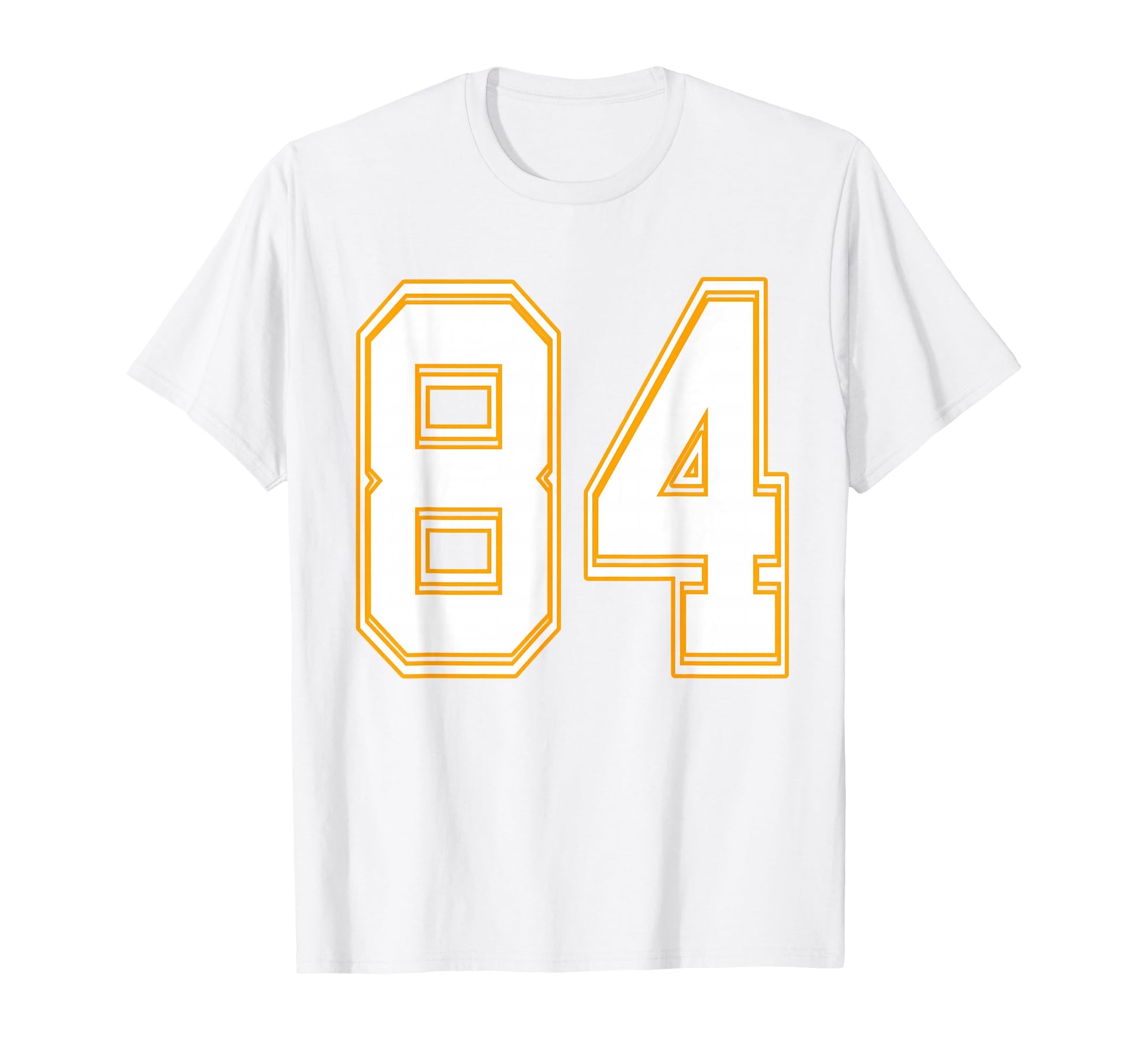 Number 84 Red Yellow White Football T-Shirt - Casual Everyday Wear Unisex - T-Shirt, Sweatshirt, Hoodie