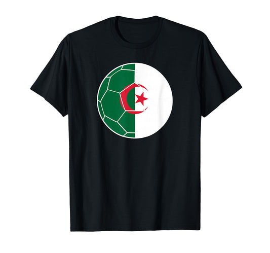 Algeria Flag Soccer Algeria Soccer T-Shirt - Custom Art Print Unisex - T-Shirt, Sweatshirt, Hoodie