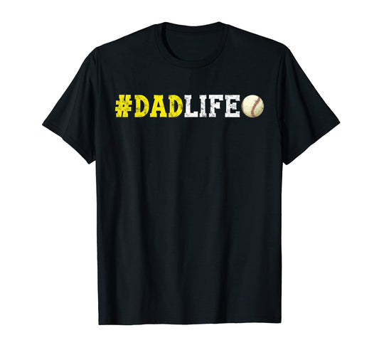 Baseball Softball Dad Life Fathers T-Shirt - Aesthetic Graphic for Adults - T-Shirt, Sweatshirt, Hoodie