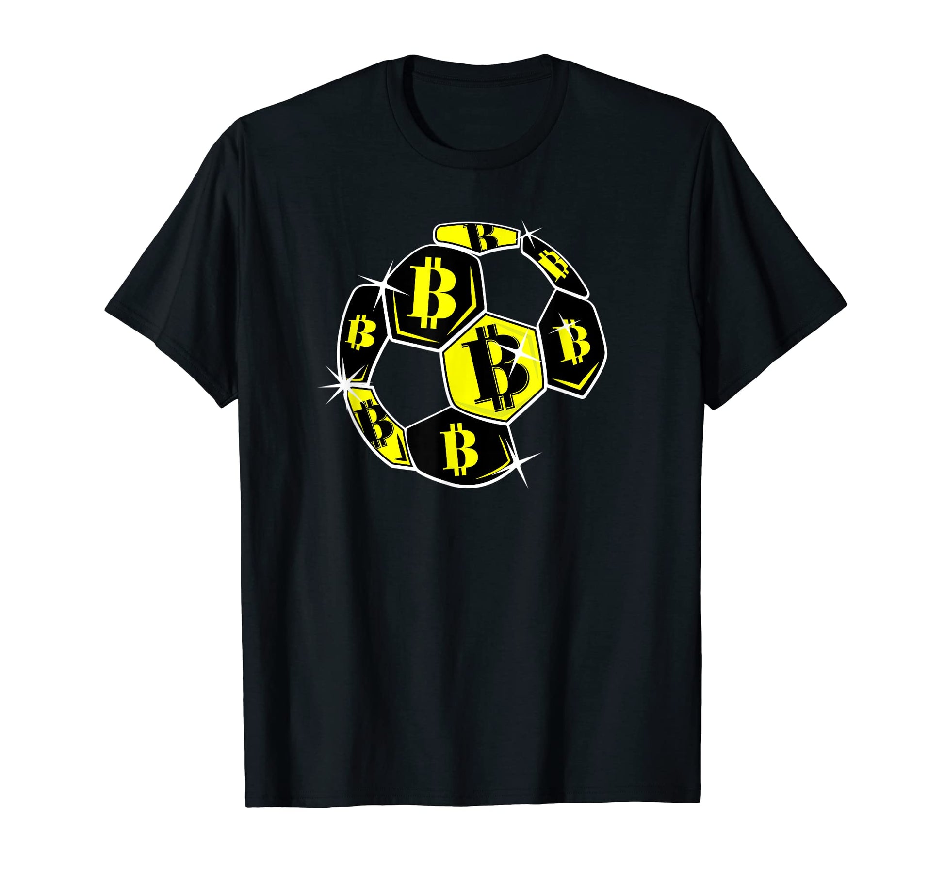Bitcoin And Futbal Logo Crypto And T-Shirt - Unique Graphic for Adults - T-Shirt, Sweatshirt, Hoodie
