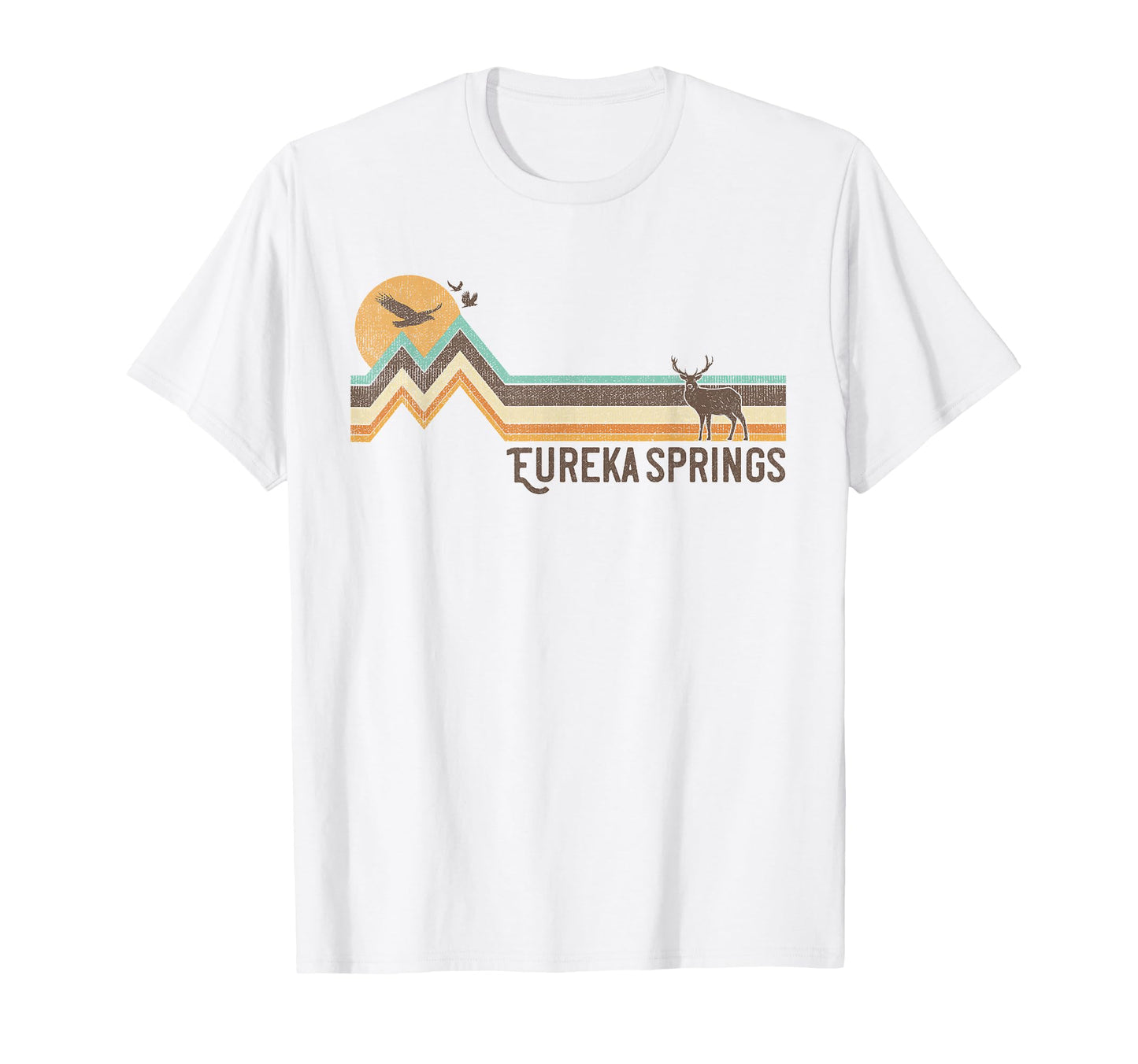 Eureka Springs 70S 80S Distressed Gift T-Shirt - Graphic Print for Adults - T-Shirt, Sweatshirt, Hoodie