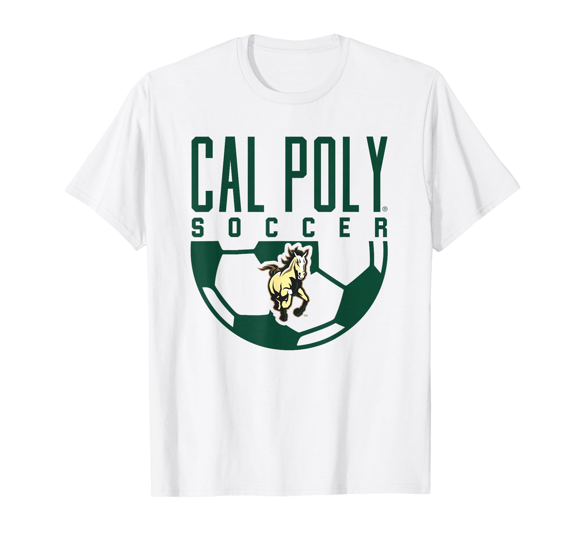 Cal Poly Mustangs Soccer Arch T-Shirt - Graphic Print Unisex - T-Shirt, Sweatshirt, Hoodie