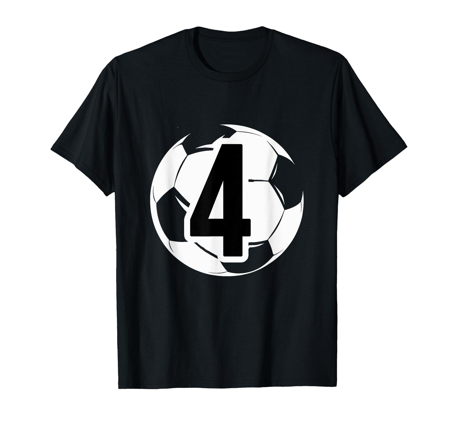 4 Soccer Birthday Gift Soccer Fan Sports T-Shirt - Trendy Graphic Unisex - T-Shirt, Sweatshirt, Hoodie