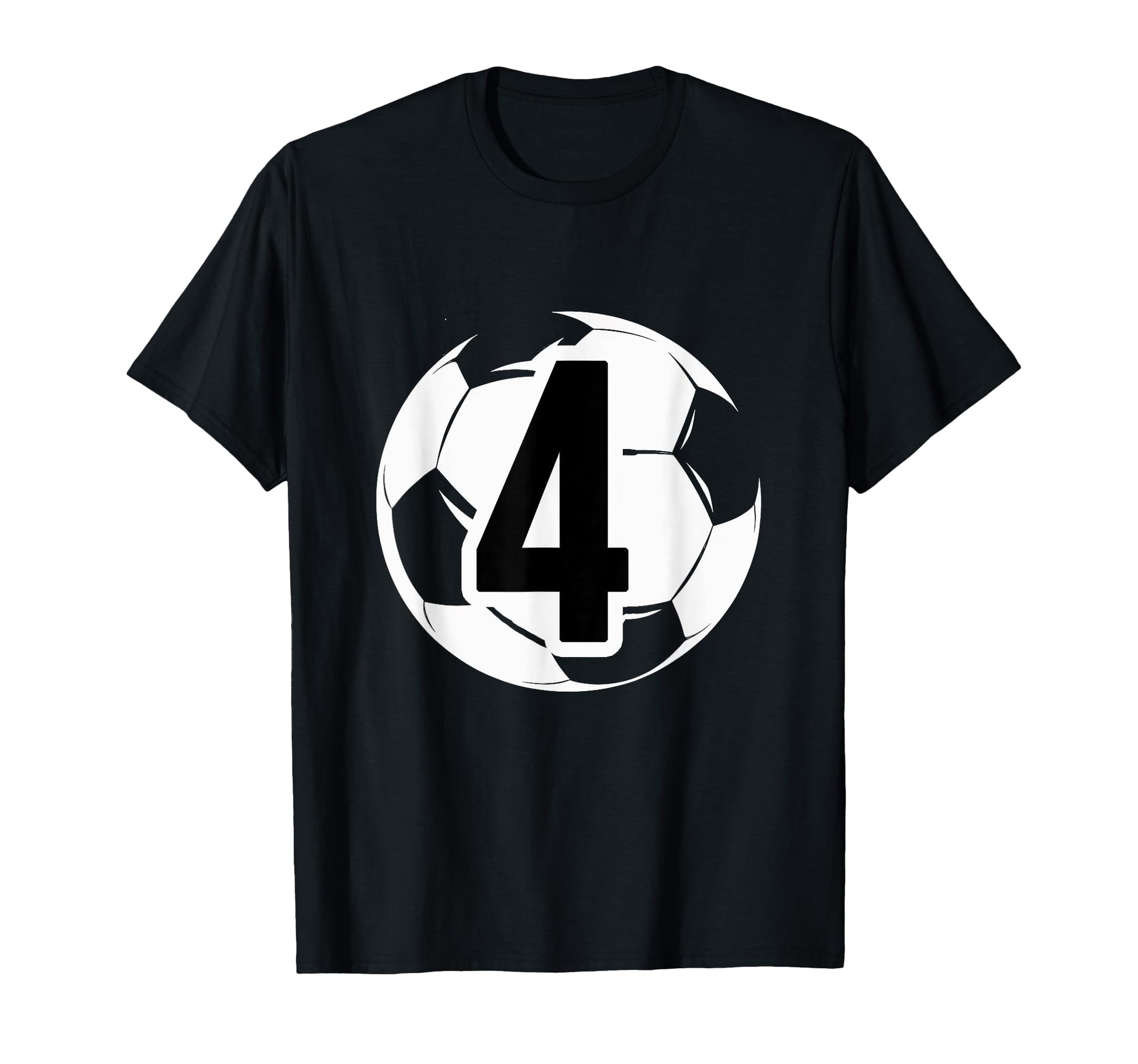 4 Soccer Birthday Gift Soccer Fan Sports T-Shirt - Trendy Graphic Unisex - T-Shirt, Sweatshirt, Hoodie