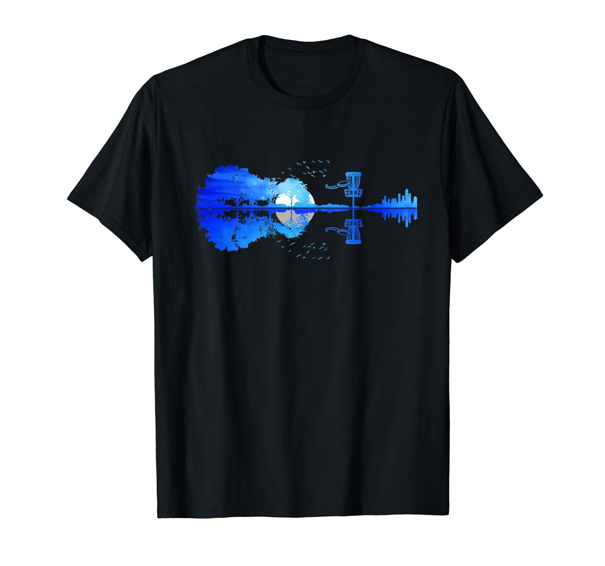 Disc Golf Guitar Lake Shadow Love T-Shirt - Fun Novelty Design Men Women - T-Shirt, Sweatshirt, Hoodie