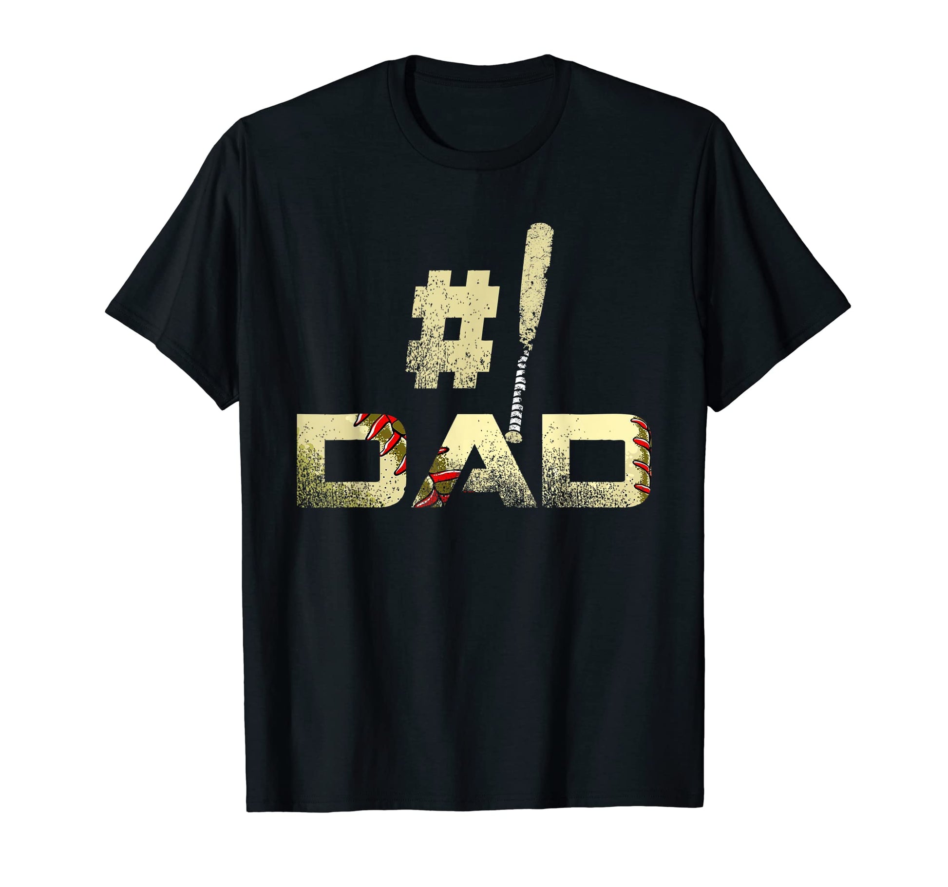 Mens Number One Baseball Dad Fathers Day T-Shirt - Novelty Apparel Unisex - T-Shirt, Sweatshirt, Hoodie