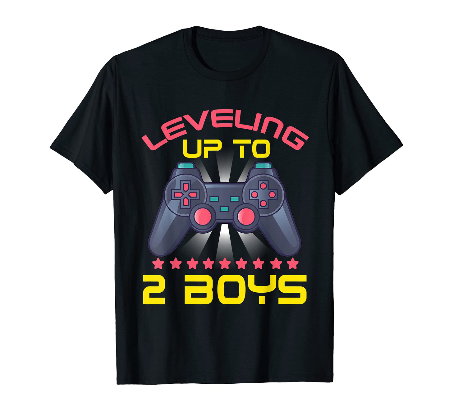 I Leveled Up To 2 Funny Mom Dad Gamer T-Shirt - Fun Novelty Design Unisex - T-Shirt, Sweatshirt, Hoodie
