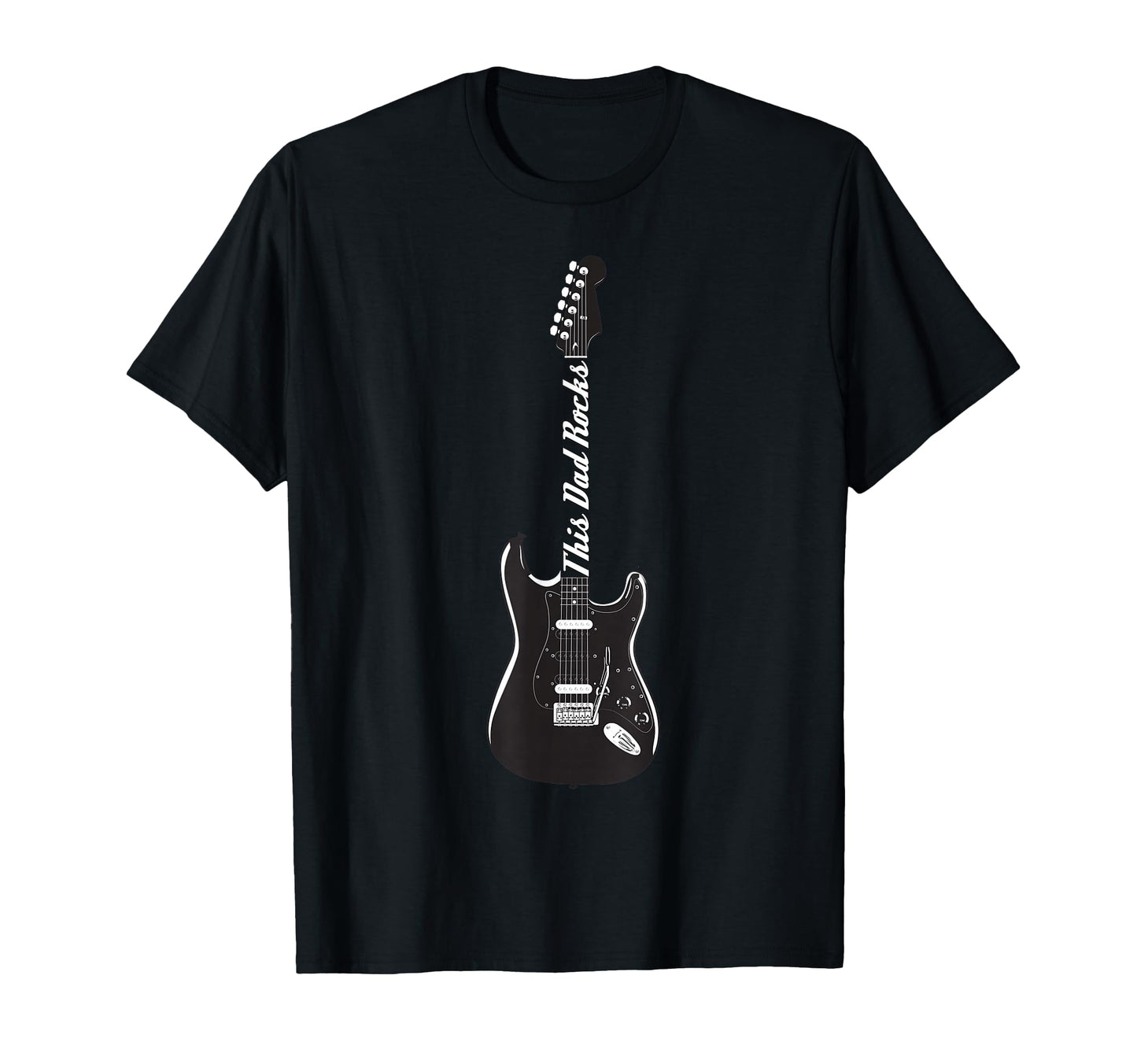 This Guitar Dad Rocks Music T-Shirt - Minimalist Print Men Women - T-Shirt, Sweatshirt, Hoodie