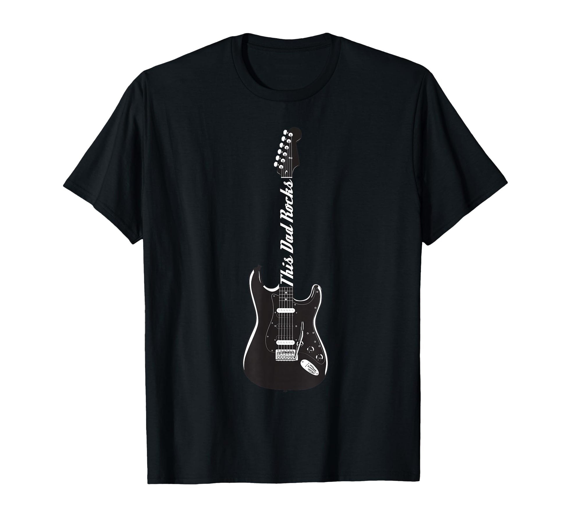 This Guitar Dad Rocks Music T-Shirt - Minimalist Print Men Women - T-Shirt, Sweatshirt, Hoodie