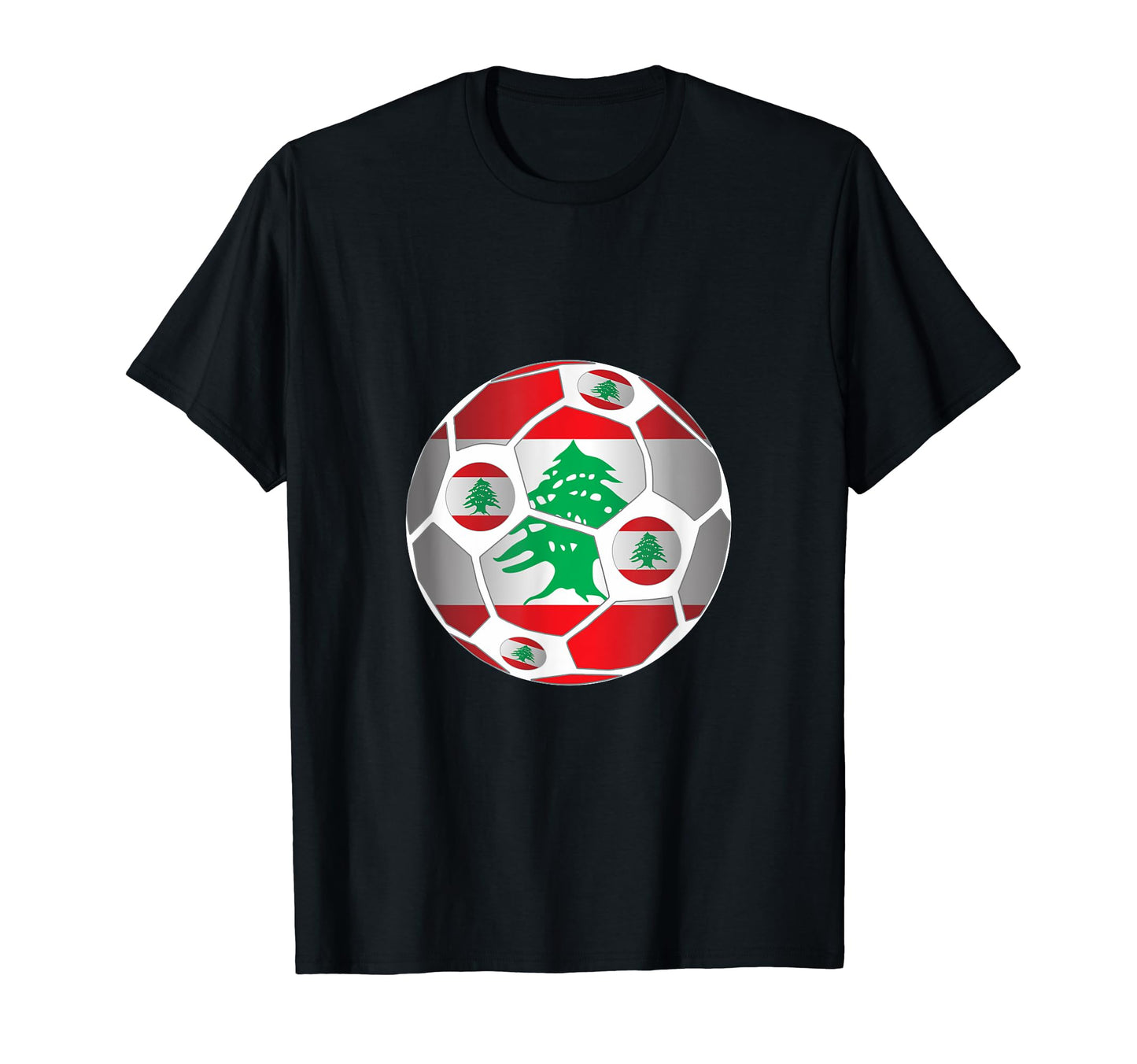 Lebanon Flag Soccer Ball Team Fan T-Shirt - Aesthetic Graphic Men Women - T-Shirt, Sweatshirt, Hoodie