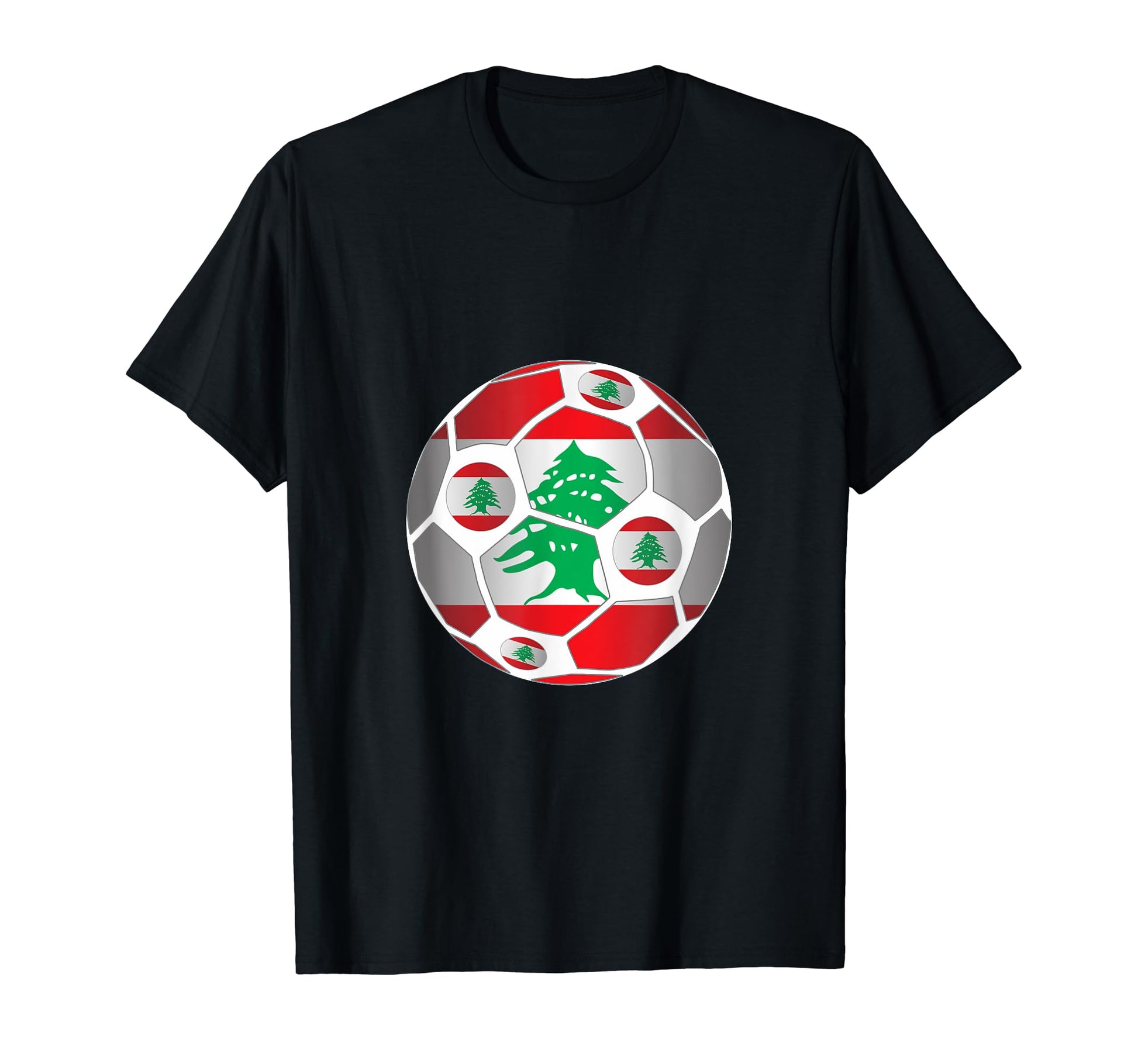 Lebanon Flag Soccer Ball Team Fan T-Shirt - Aesthetic Graphic Men Women - T-Shirt, Sweatshirt, Hoodie