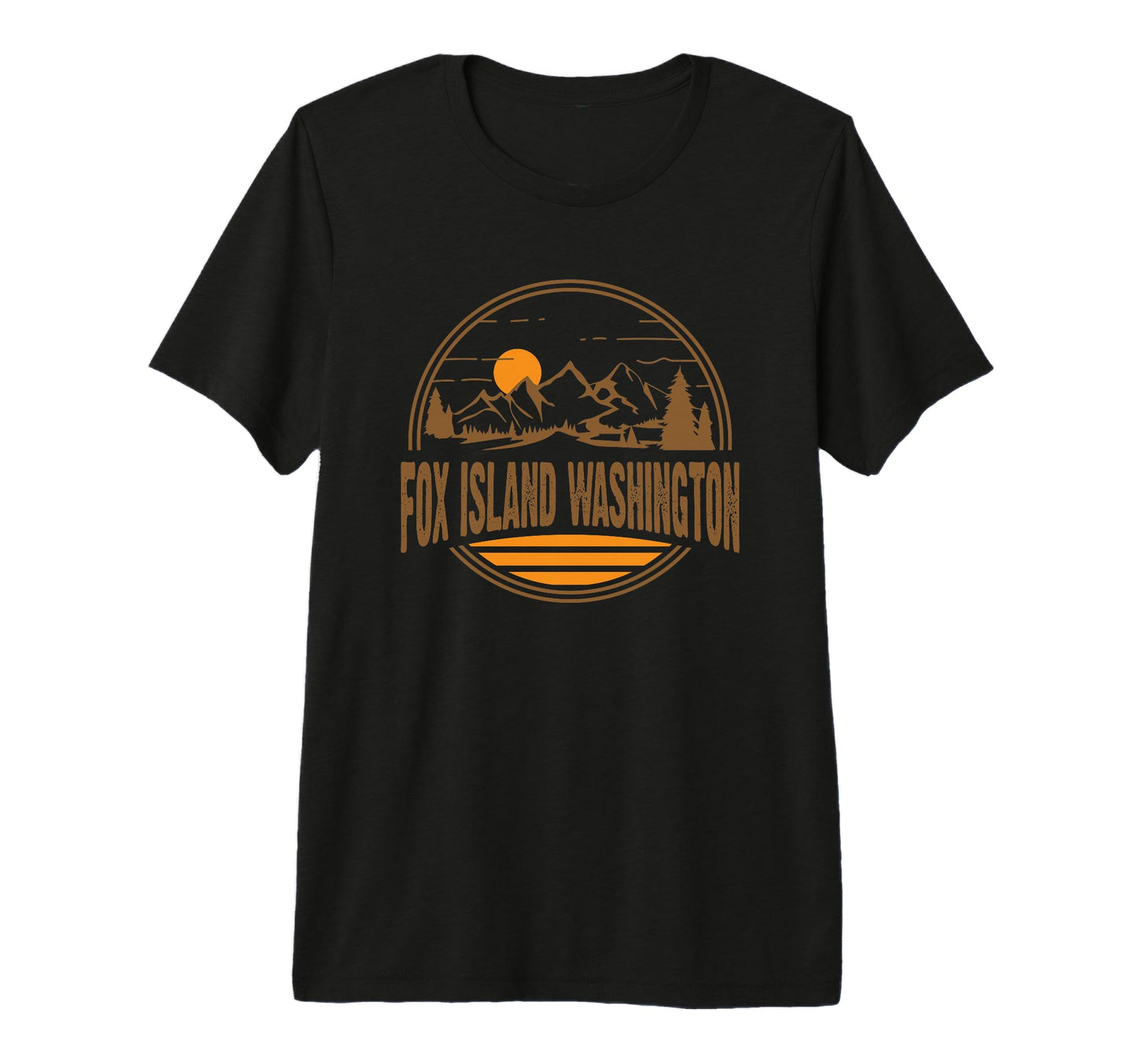 Fox Island Washington Mountain Tri T-Shirt - Streetwear Style Men Women - T-Shirt, Sweatshirt, Hoodie