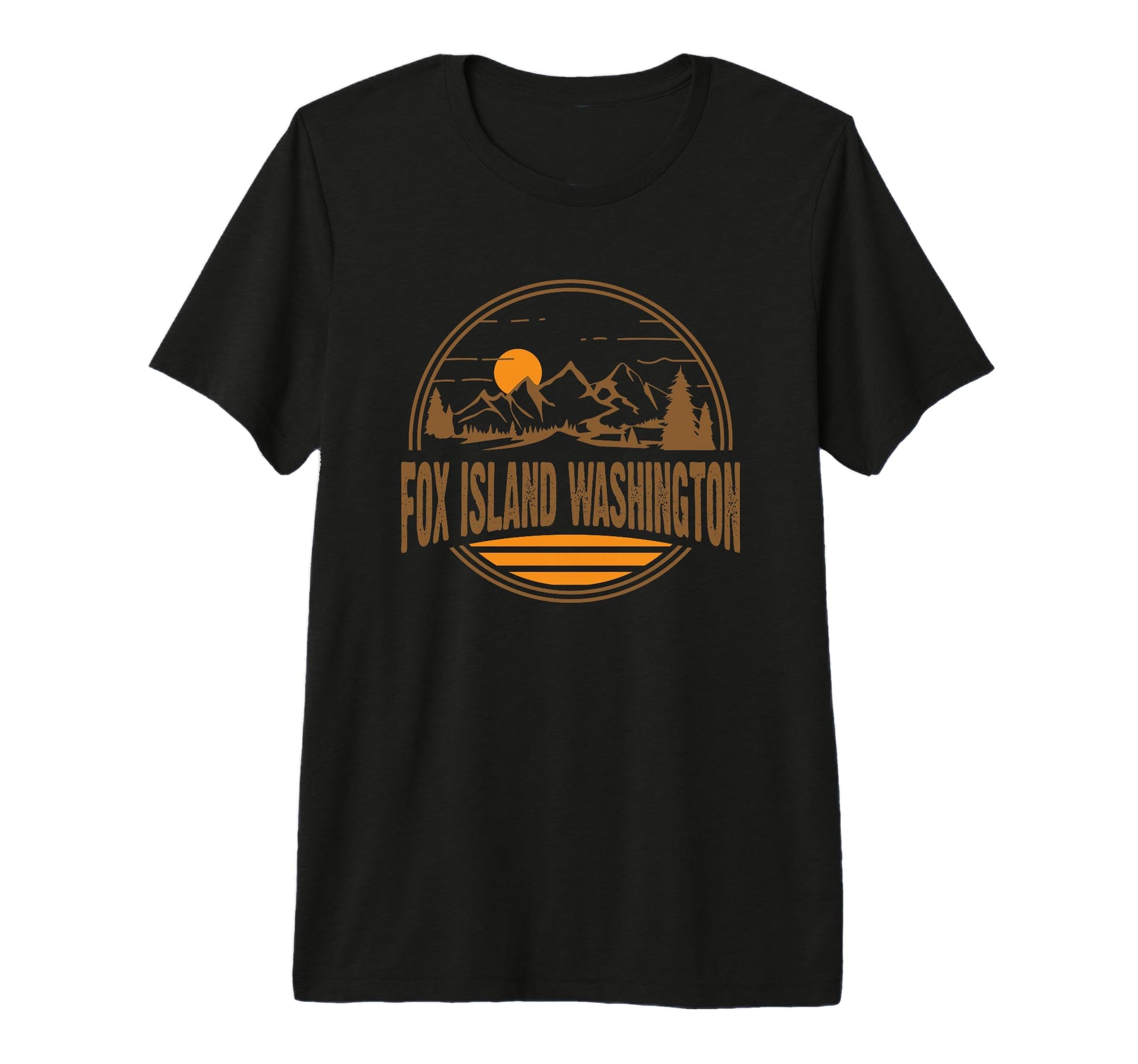 Fox Island Washington Mountain Tri T-Shirt - Streetwear Style Men Women - T-Shirt, Sweatshirt, Hoodie