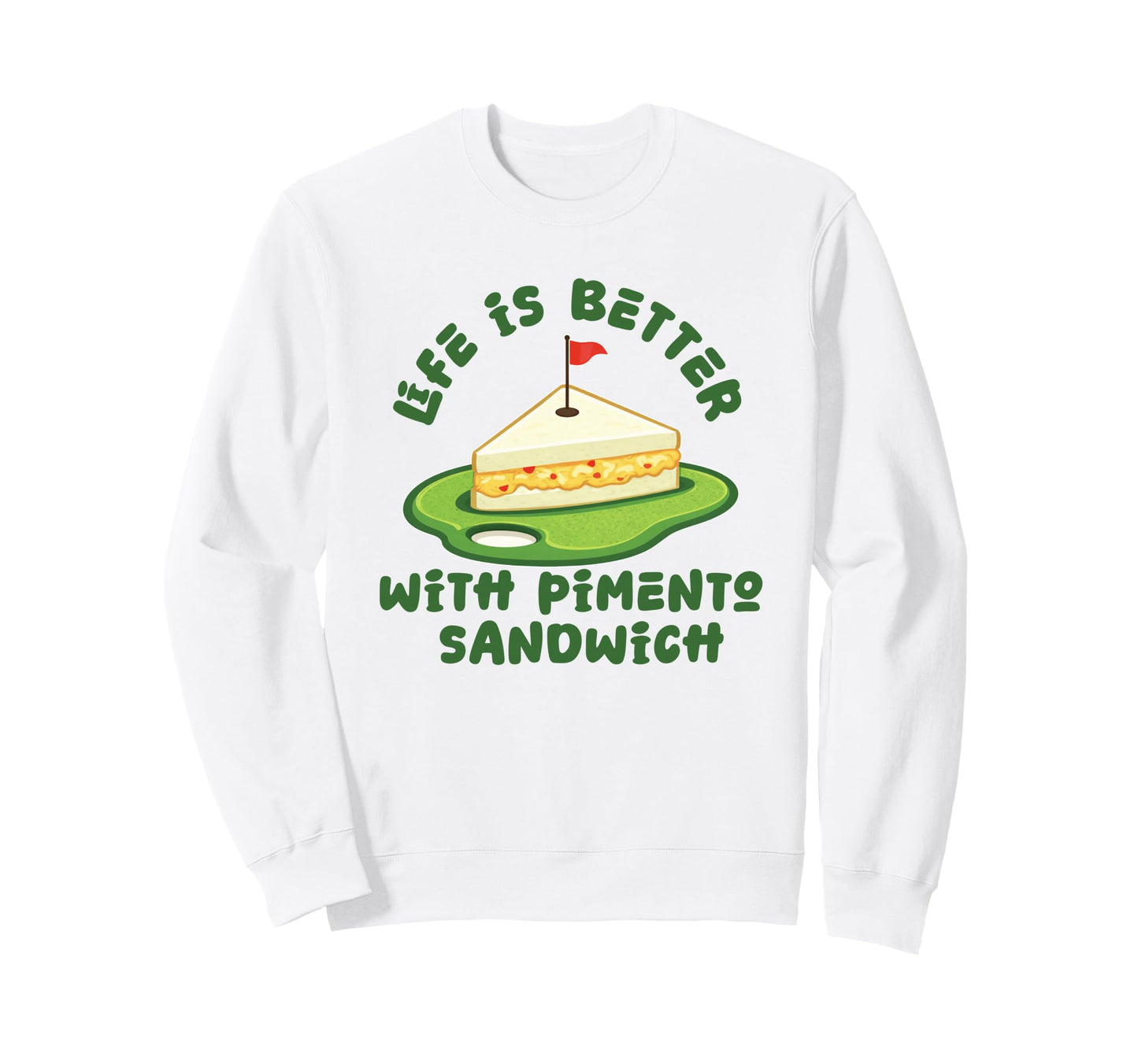 Pimento Cheese Sandwich Golf Dad Sweatshirt - Trendy Graphic for Adults - T-Shirt, Sweatshirt, Hoodie