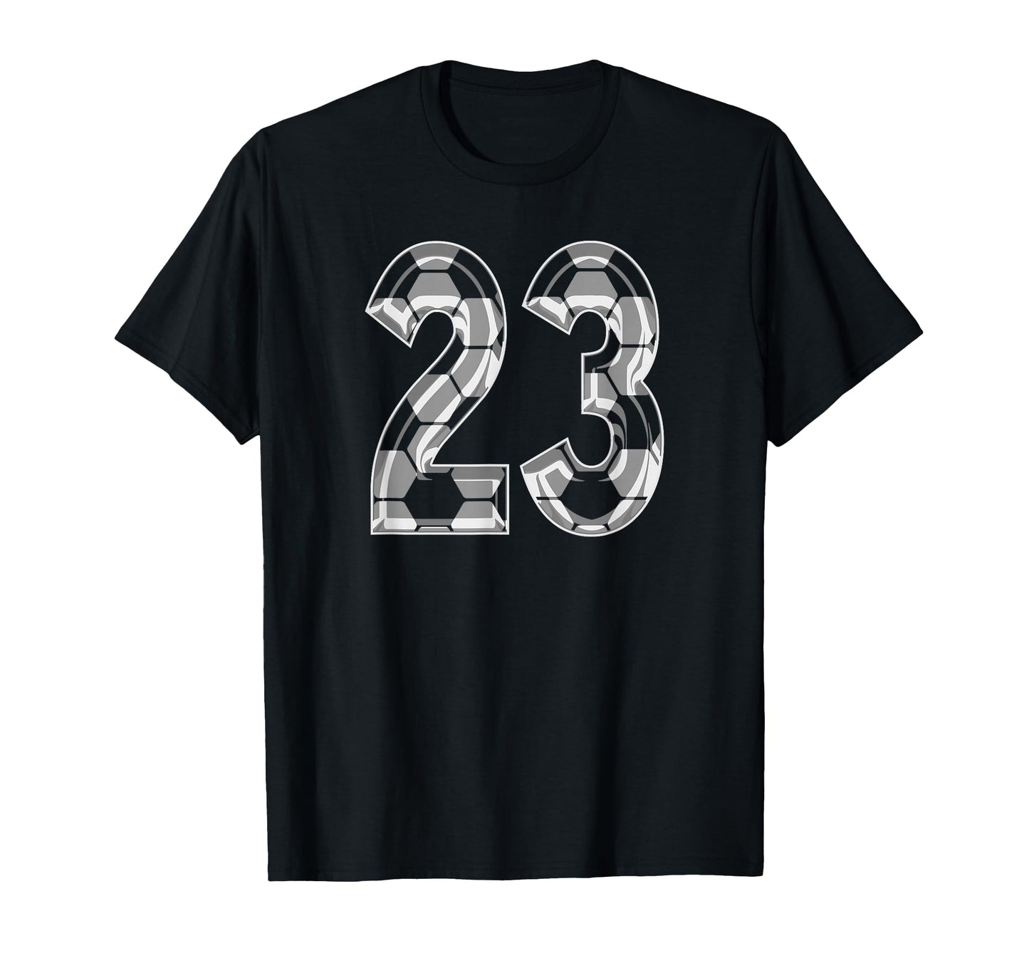 Soccer Pattern Number 23 Jersey T-Shirt - Fun Novelty Design Men Women - T-Shirt, Sweatshirt, Hoodie