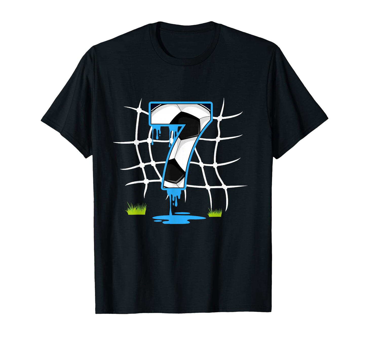 Soccer 7 Year Old Birthday Drip 7Th T-Shirt - Casual Everyday Wear Unisex - T-Shirt, Sweatshirt, Hoodie