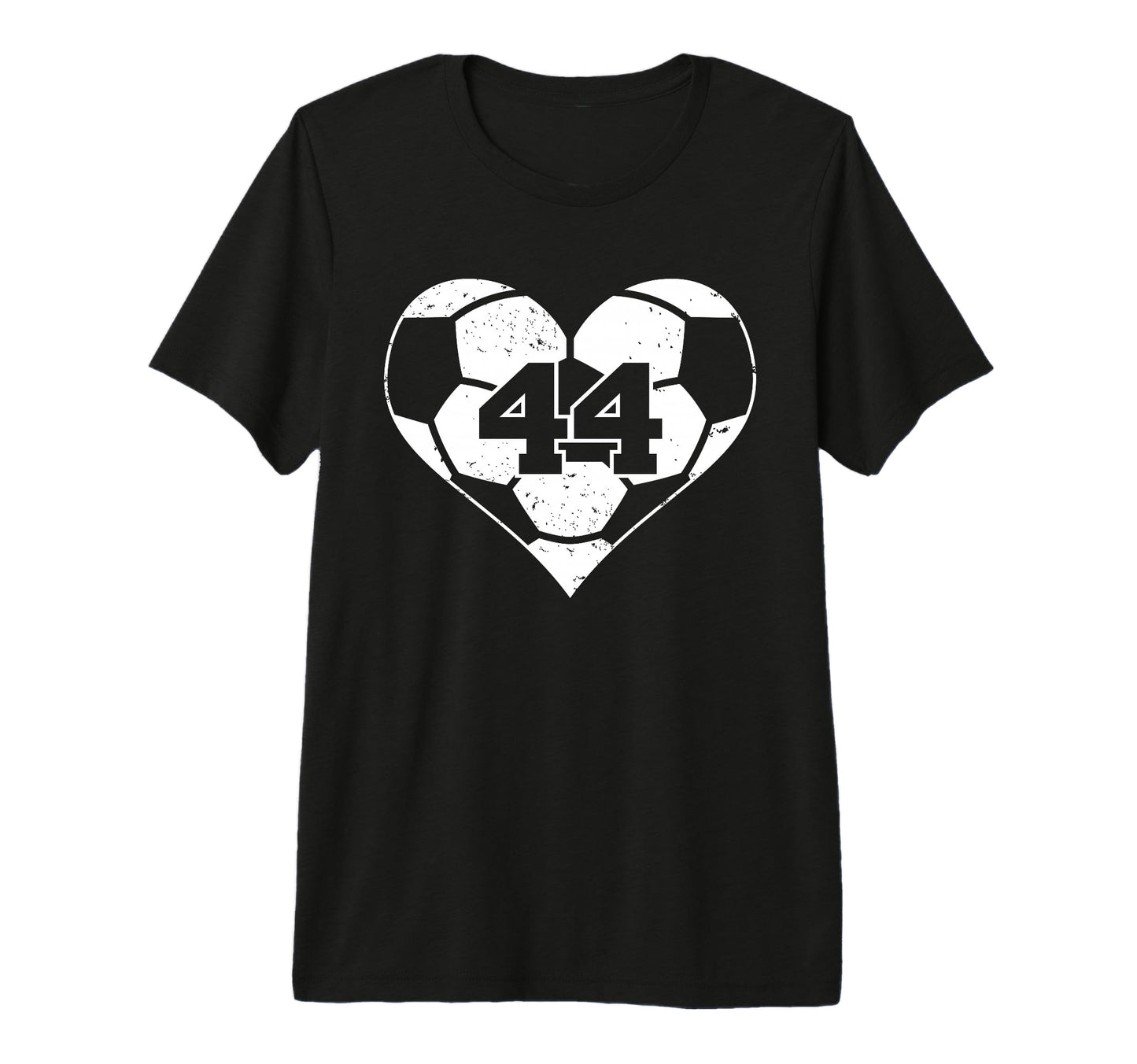Soccer Heart Number 44 Jersey Sports Fan T-Shirt - Streetwear Style Unisex - T-Shirt, Sweatshirt, Hoodie