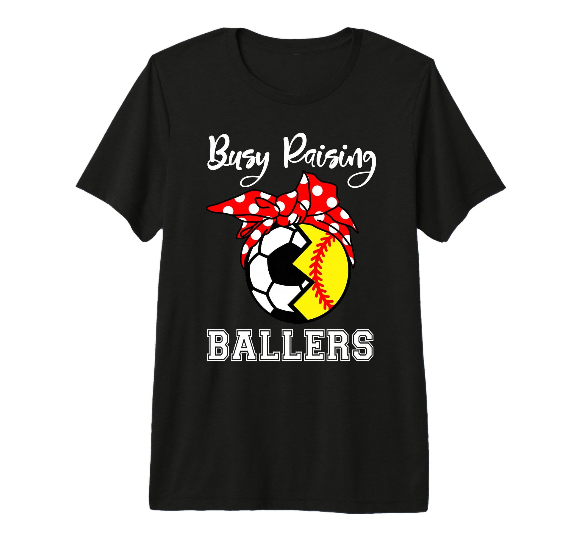Busy Raising Ballers Funny T-Shirt - Fun Novelty Design for Adults - T-Shirt, Sweatshirt, Hoodie