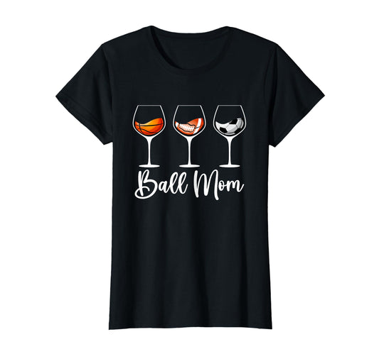 Ball Mom Funny Soccer Football T-Shirt - Aesthetic Graphic for Adults - T-Shirt, Sweatshirt, Hoodie