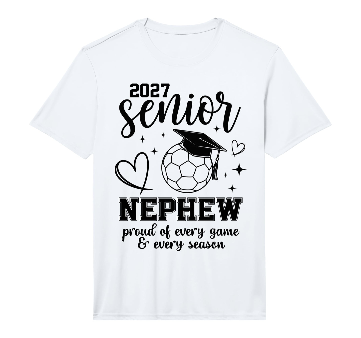 2027 Senior Soccer Nephew Proud Family T-Shirt - Graphic Print Men Women - T-Shirt, Sweatshirt, Hoodie