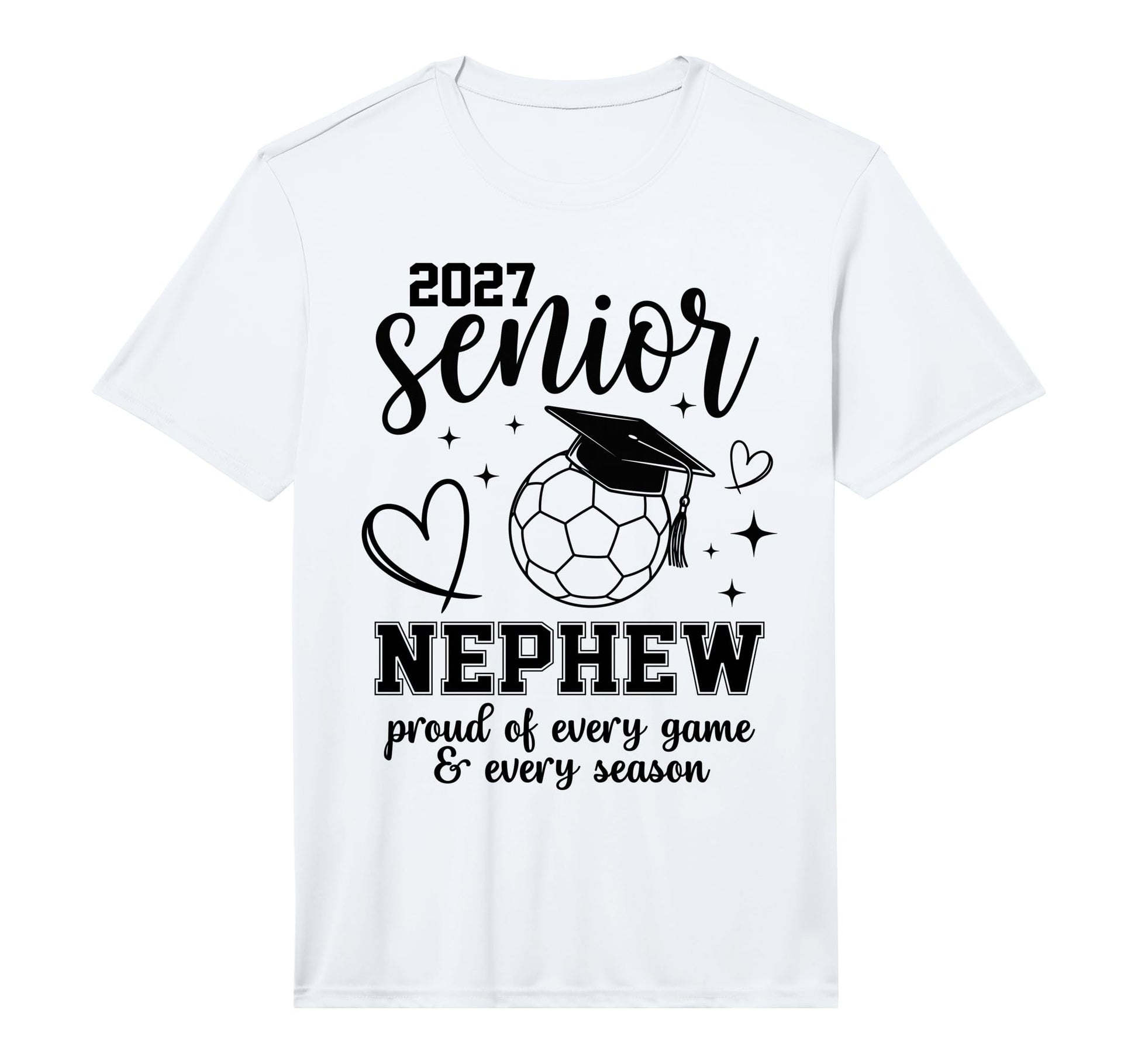 2027 Senior Soccer Nephew Proud Family T-Shirt - Graphic Print Men Women - T-Shirt, Sweatshirt, Hoodie
