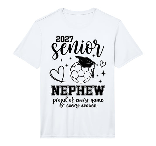 2027 Senior Soccer Nephew Proud Family T-Shirt - Graphic Print Men Women - T-Shirt, Sweatshirt, Hoodie