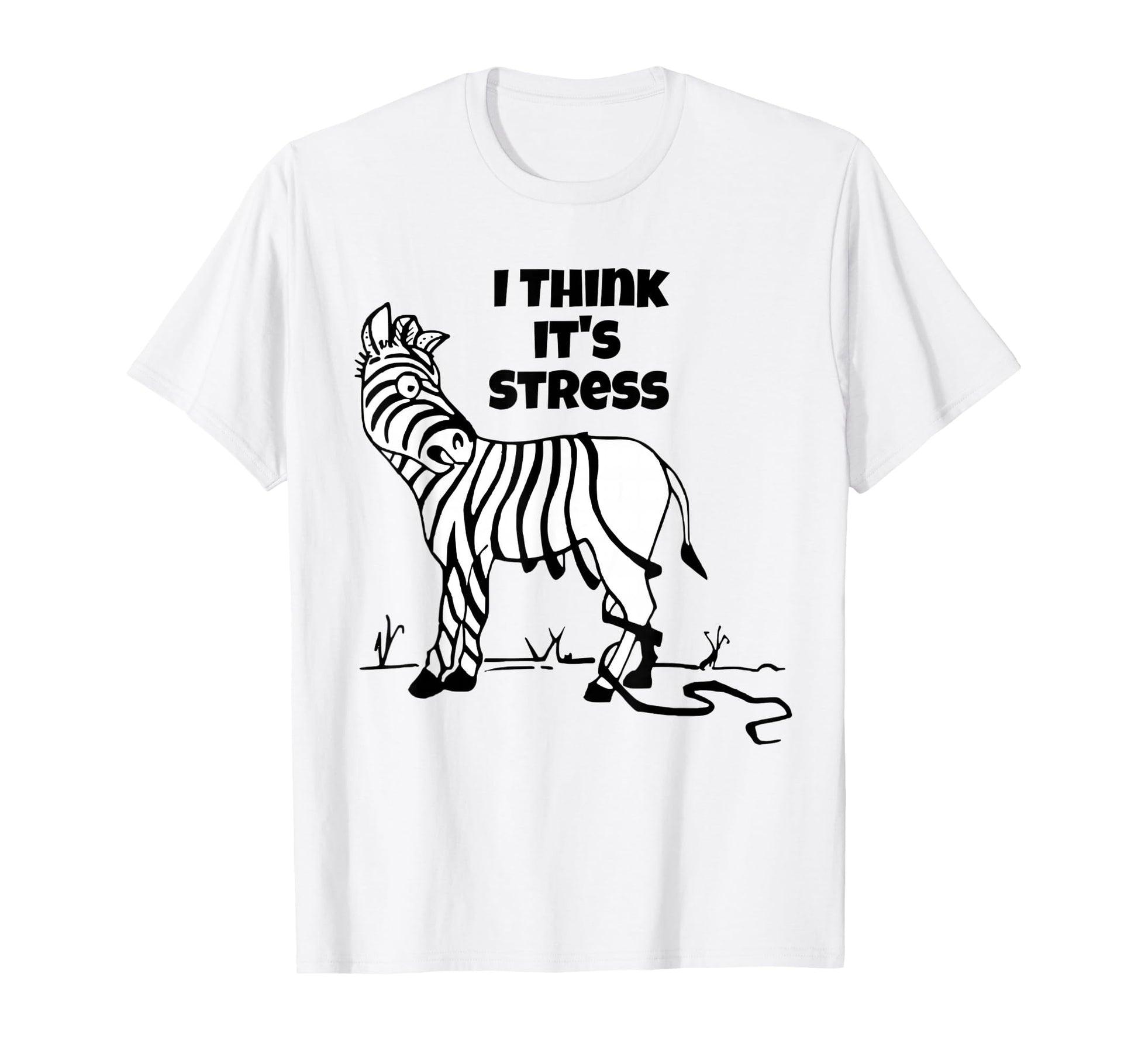 Zebra Stripes I Think Its Stress Falling T-Shirt - Streetwear Style Unisex - T-Shirt, Sweatshirt, Hoodie
