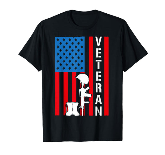 American Veterans Flag Ex Military Mom T-Shirt - Graphic Print Unisex - T-Shirt, Sweatshirt, Hoodie