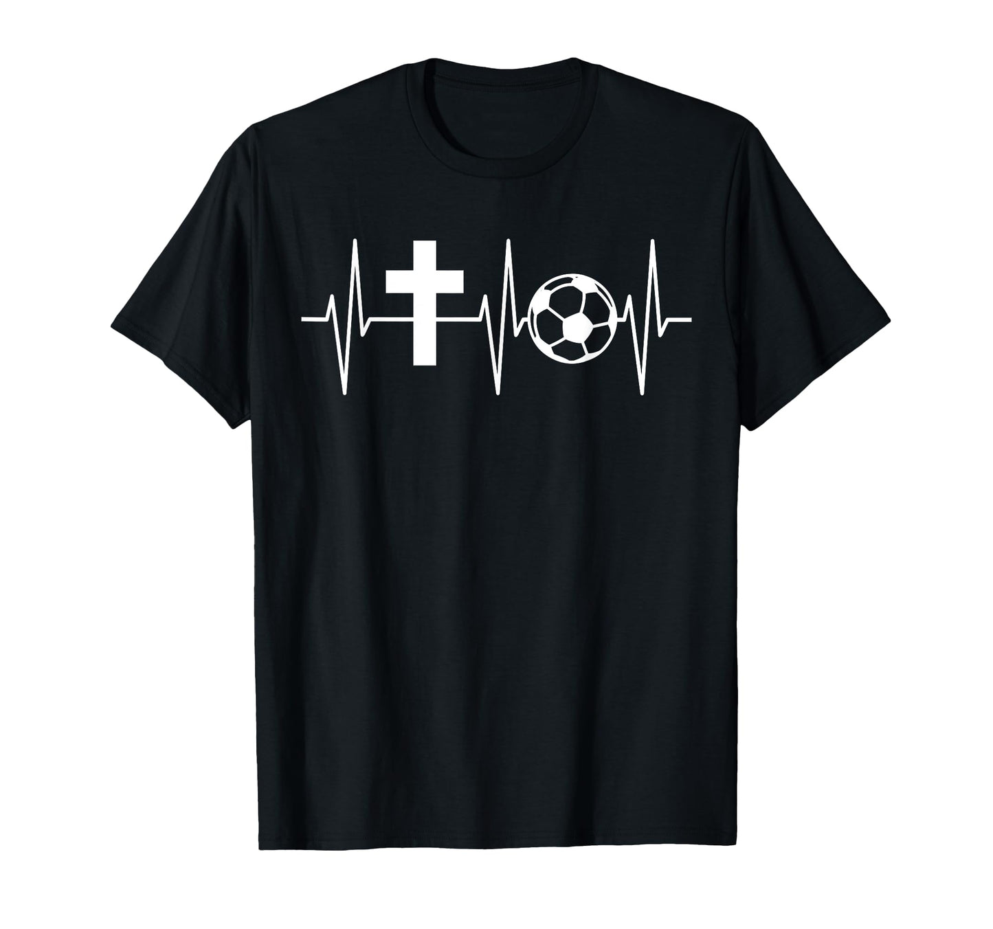 Christian Soccer Heartbeat T-Shirt - Aesthetic Graphic for Adults - T-Shirt, Sweatshirt, Hoodie