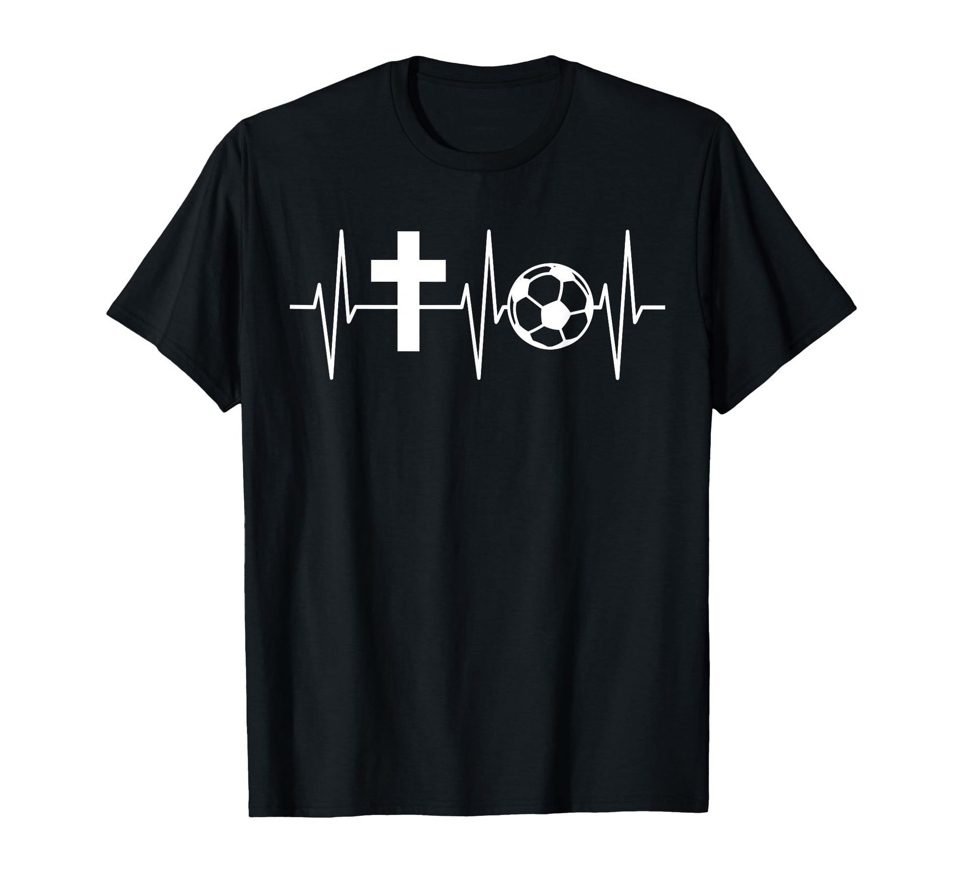 Christian Soccer Heartbeat T-Shirt - Aesthetic Graphic for Adults - T-Shirt, Sweatshirt, Hoodie