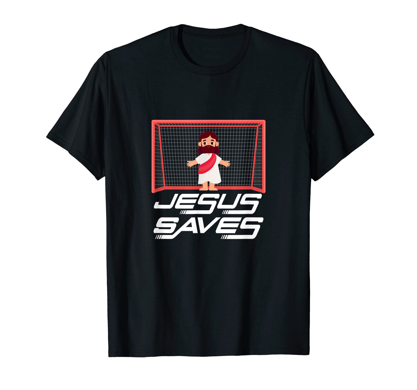 Jesus Saves Soccer Football Christian T-Shirt - Graphic Print Men Women - T-Shirt, Sweatshirt, Hoodie