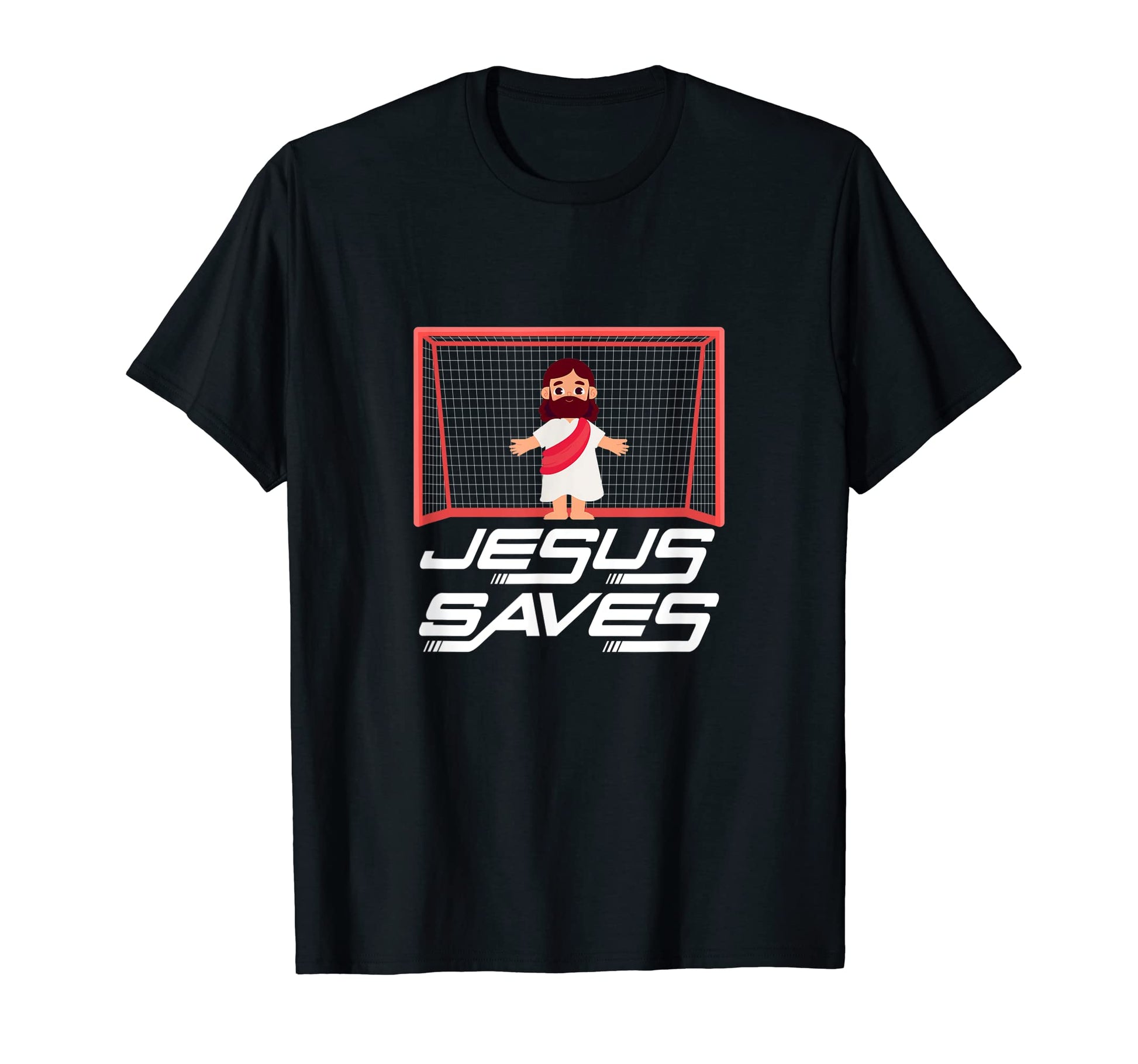 Jesus Saves Soccer Football Christian T-Shirt - Graphic Print Men Women - T-Shirt, Sweatshirt, Hoodie