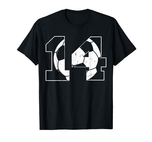 14Th Birthday Soccer Player Football T-Shirt - Fun Novelty Design Unisex - T-Shirt, Sweatshirt, Hoodie