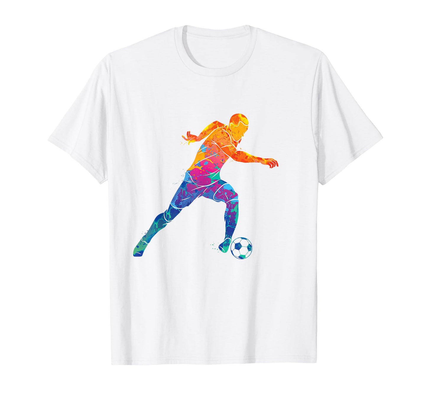 Vibrant Soccer Player Football Art T-Shirt - Novelty Apparel Unisex - T-Shirt, Sweatshirt, Hoodie