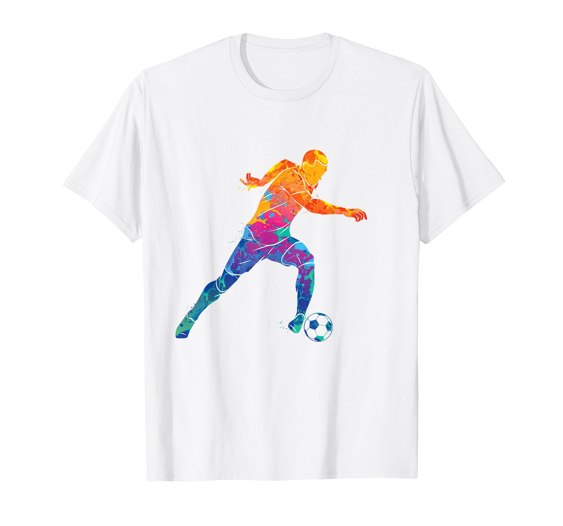 Vibrant Soccer Player Football Art T-Shirt - Novelty Apparel Unisex - T-Shirt, Sweatshirt, Hoodie