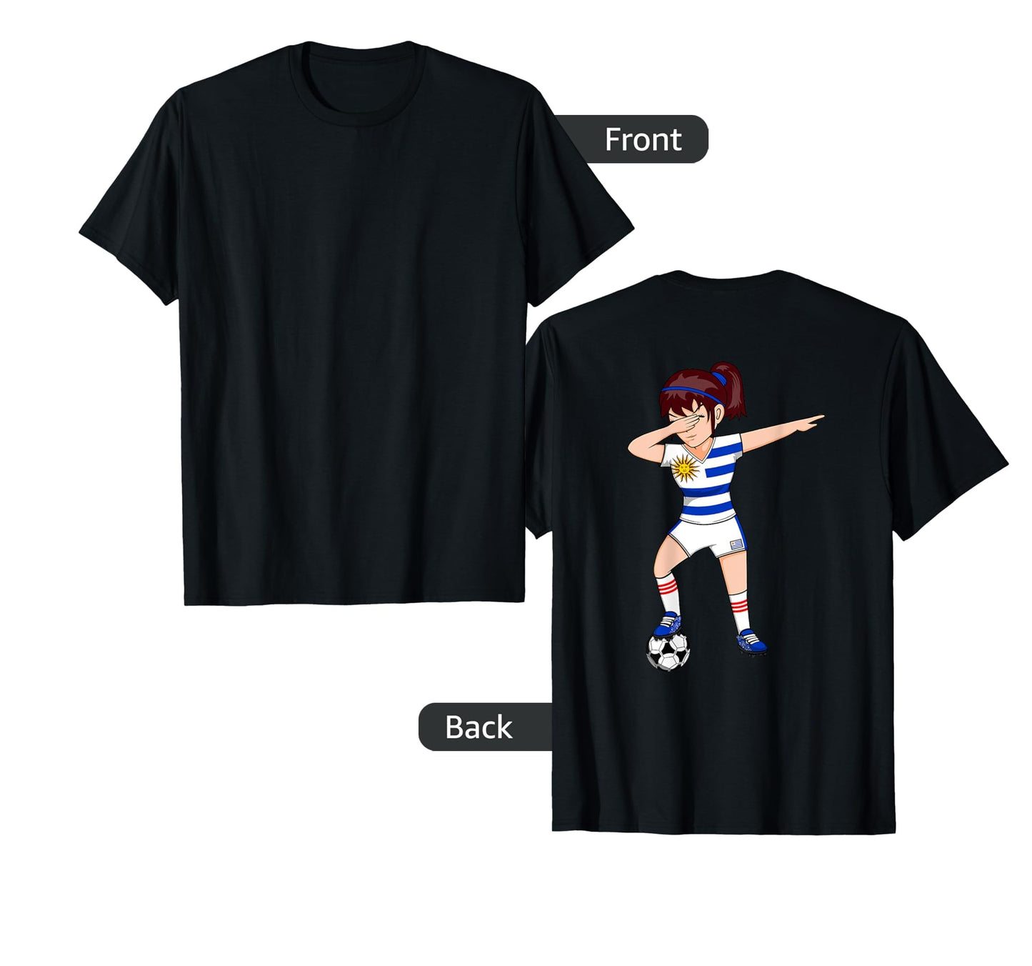 Dabbing Soccer Uruguay Jersey T-Shirt - Custom Art Print Men Women - T-Shirt, Sweatshirt, Hoodie