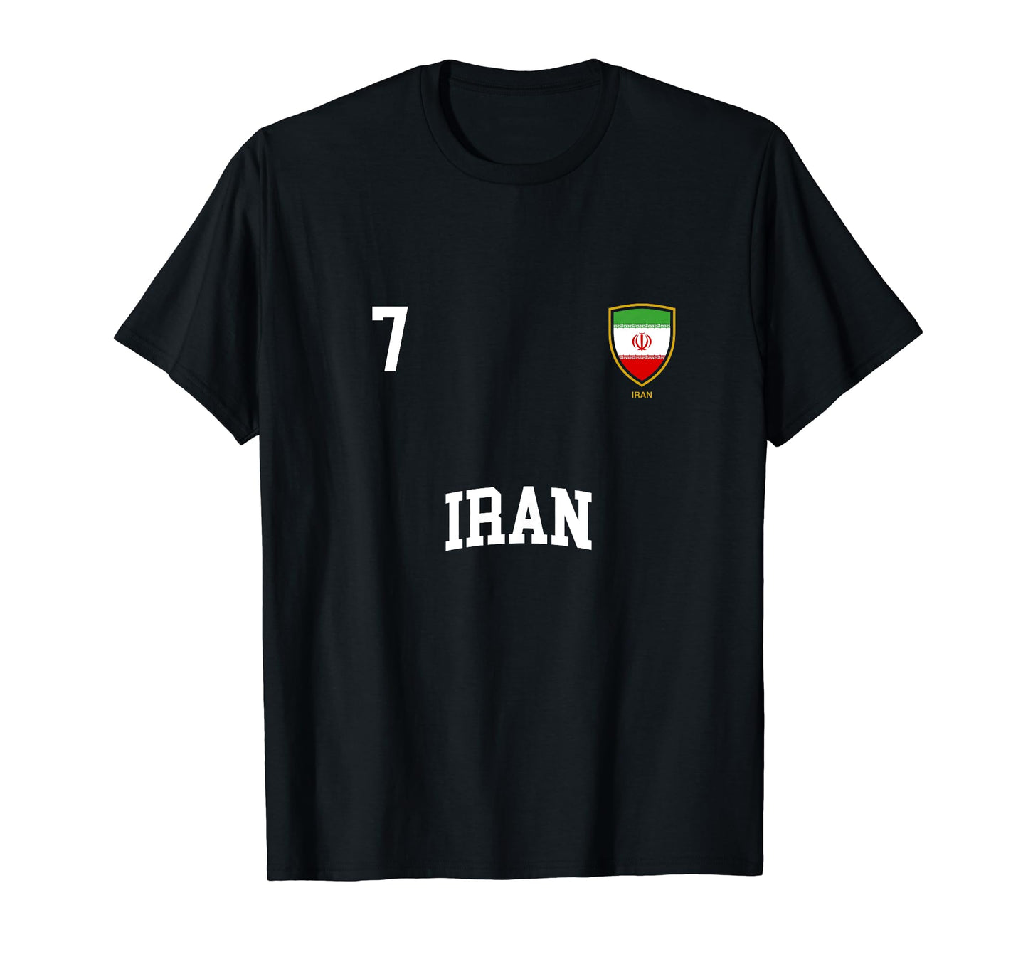 Iran Football 7 Back Iranian Flag T-Shirt - Fun Novelty Design Men Women - T-Shirt, Sweatshirt, Hoodie