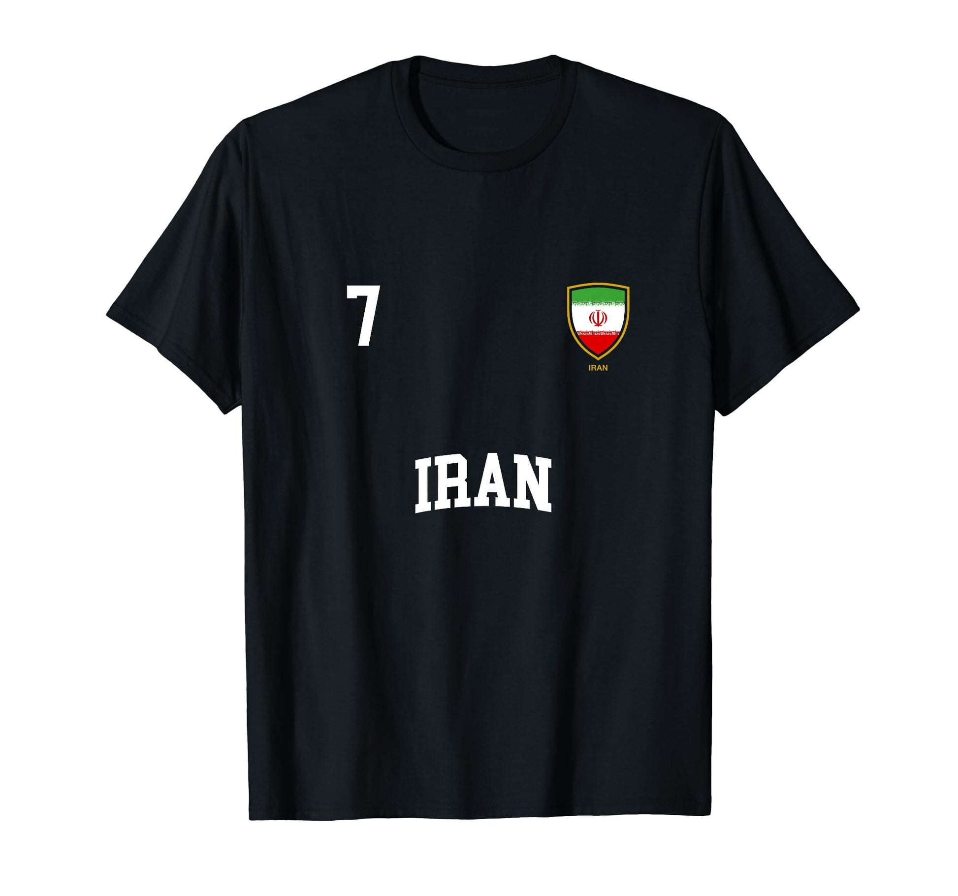 Iran Football 7 Back Iranian Flag T-Shirt - Fun Novelty Design Men Women - T-Shirt, Sweatshirt, Hoodie