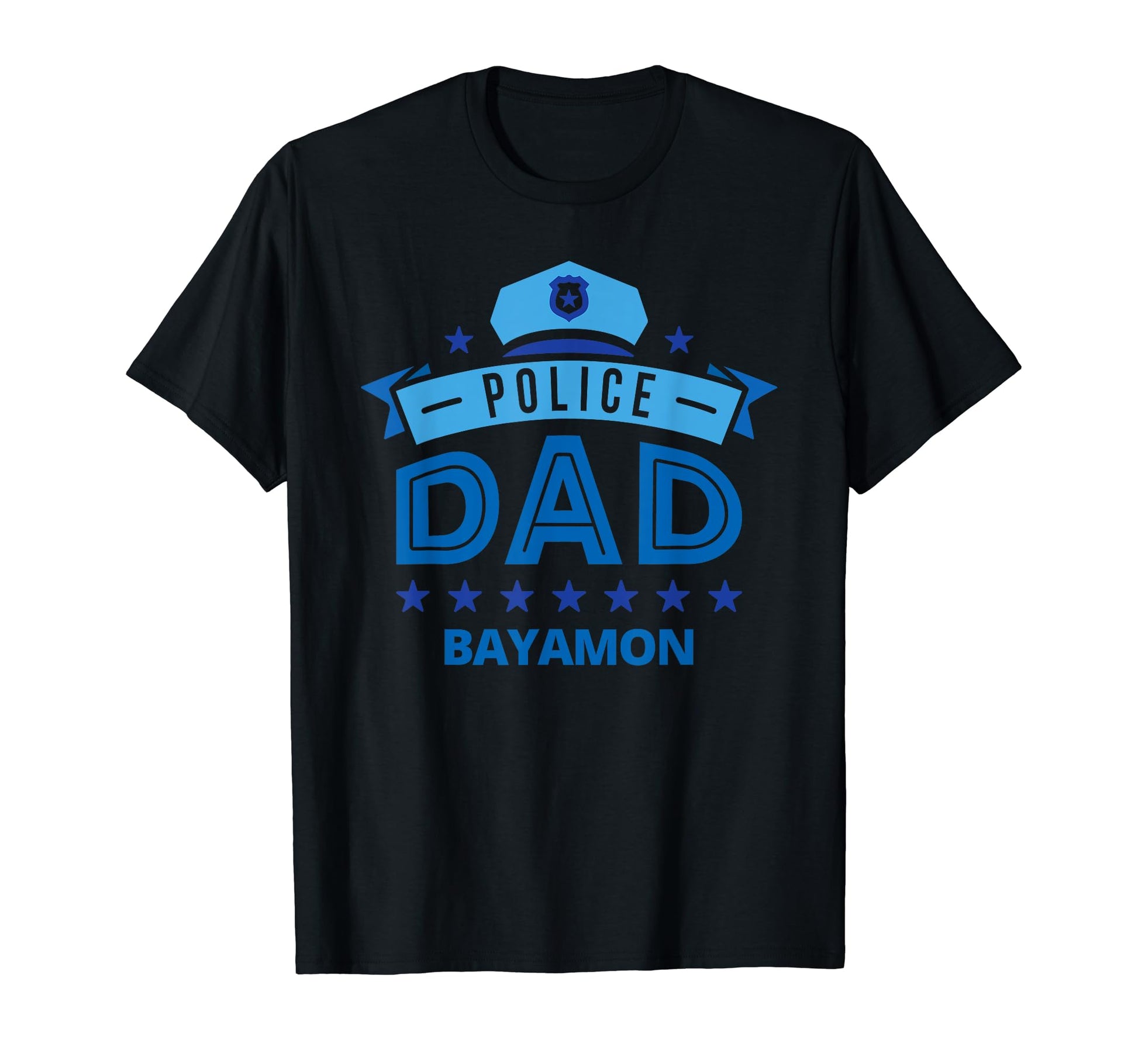 Police Dad Bayamon Puerto Rico Gift T-Shirt - Custom Art Print Men Women - T-Shirt, Sweatshirt, Hoodie