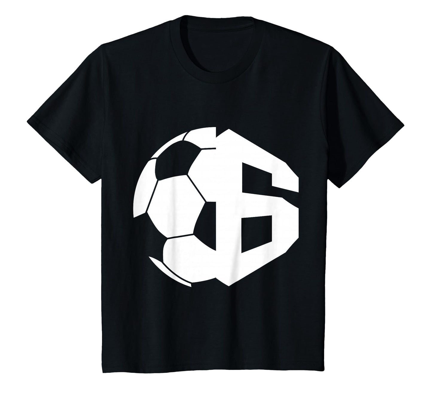 Number 6 Years Soccer 6Th Birthday T-Shirt - Custom Art Print for Adults - T-Shirt, Sweatshirt, Hoodie