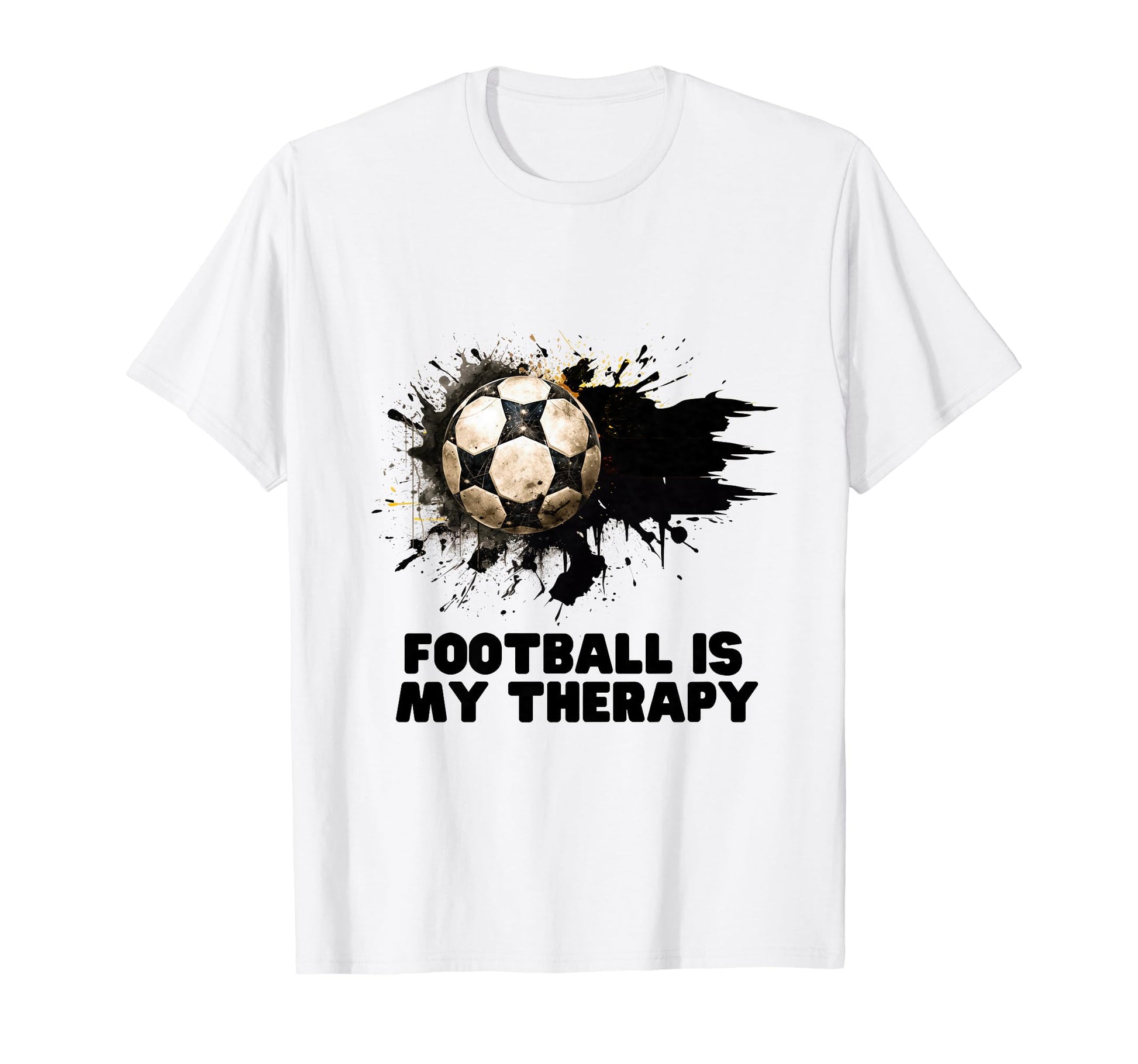 Football Is My Therapy Soccer Sports T-Shirt - Custom Art Print Men Women - T-Shirt, Sweatshirt, Hoodie