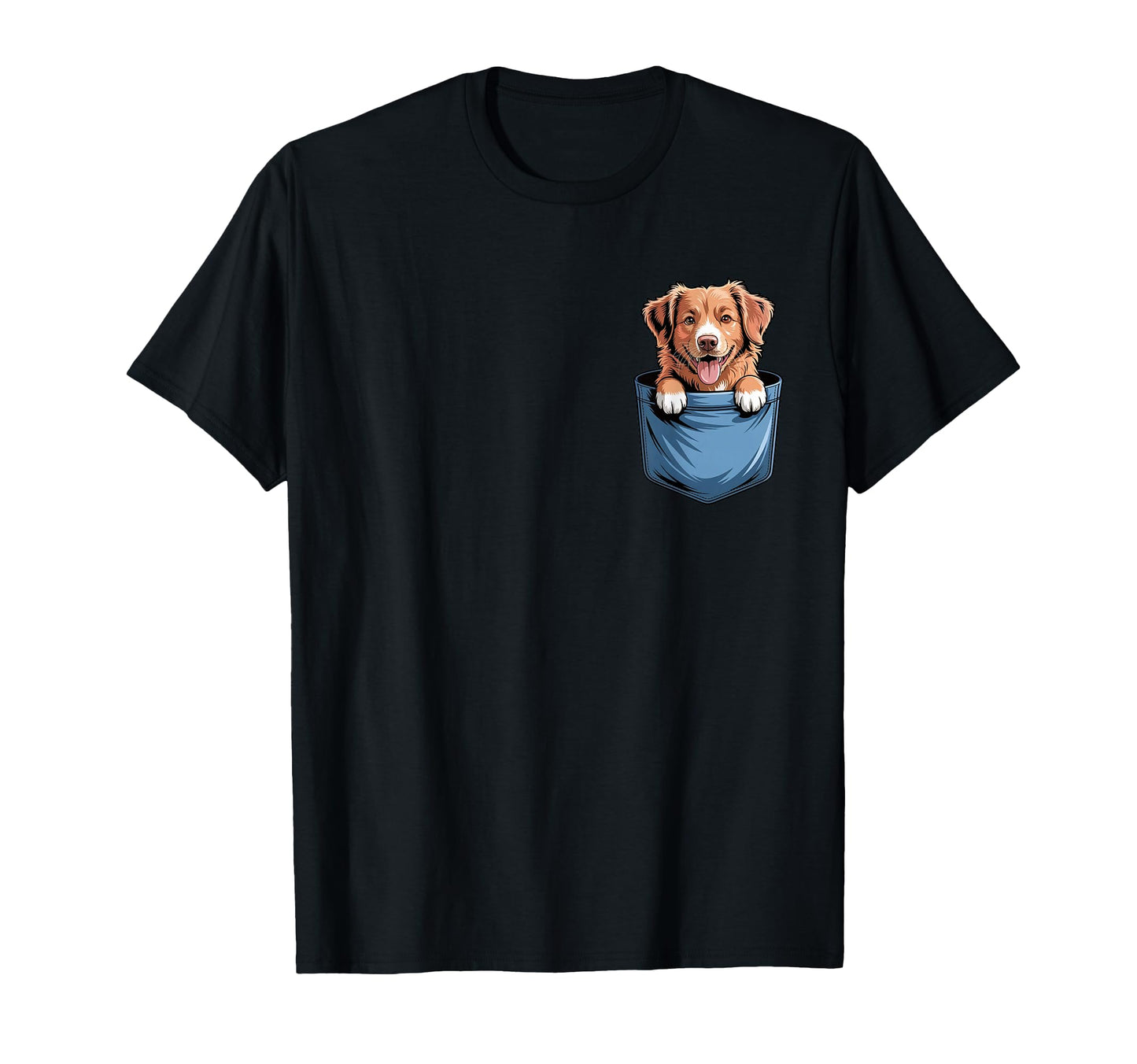 Pocket Nova Scotia Duck Tolling T-Shirt - Novelty Apparel for Adults - T-Shirt, Sweatshirt, Hoodie