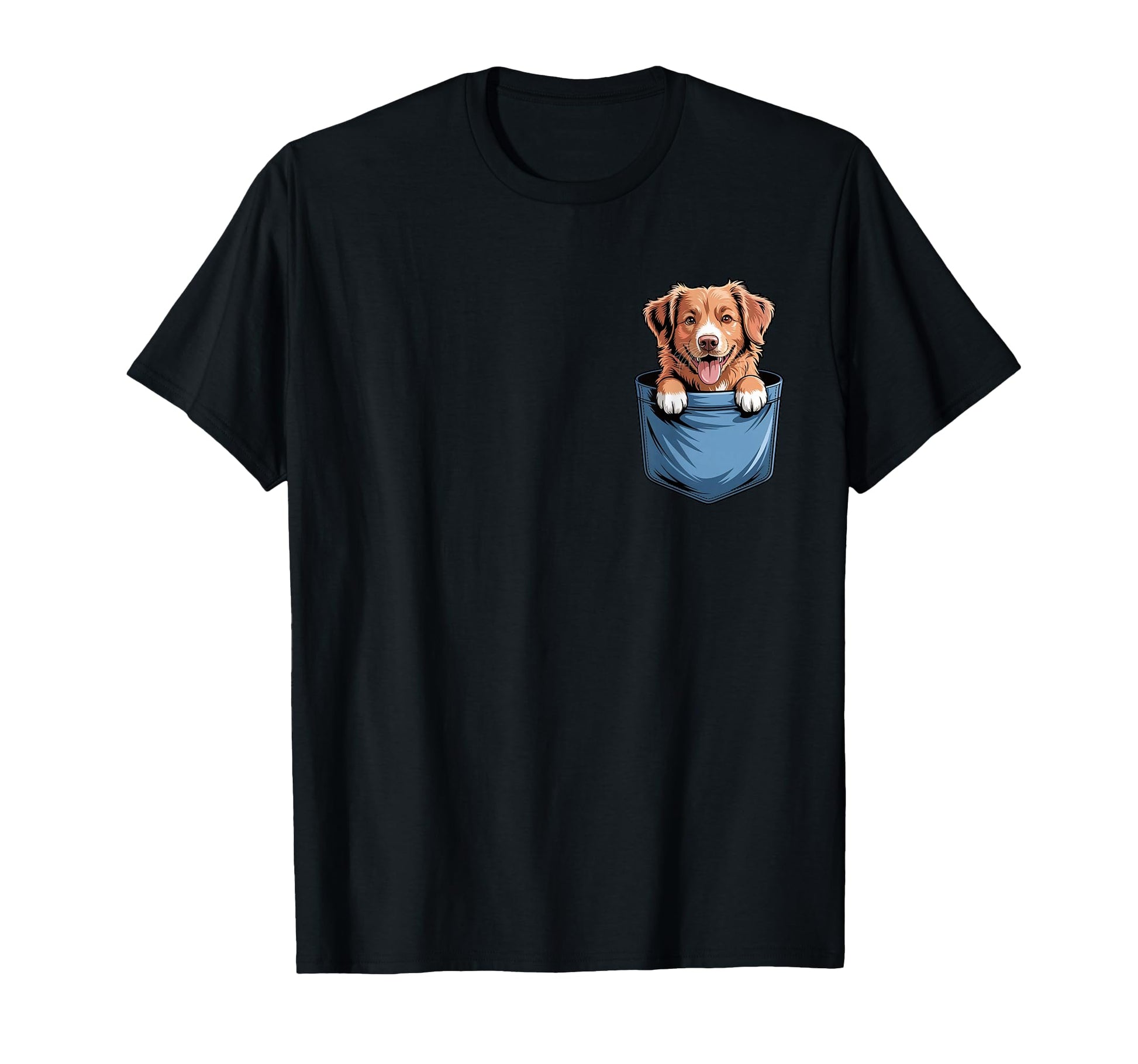Pocket Nova Scotia Duck Tolling T-Shirt - Novelty Apparel for Adults - T-Shirt, Sweatshirt, Hoodie