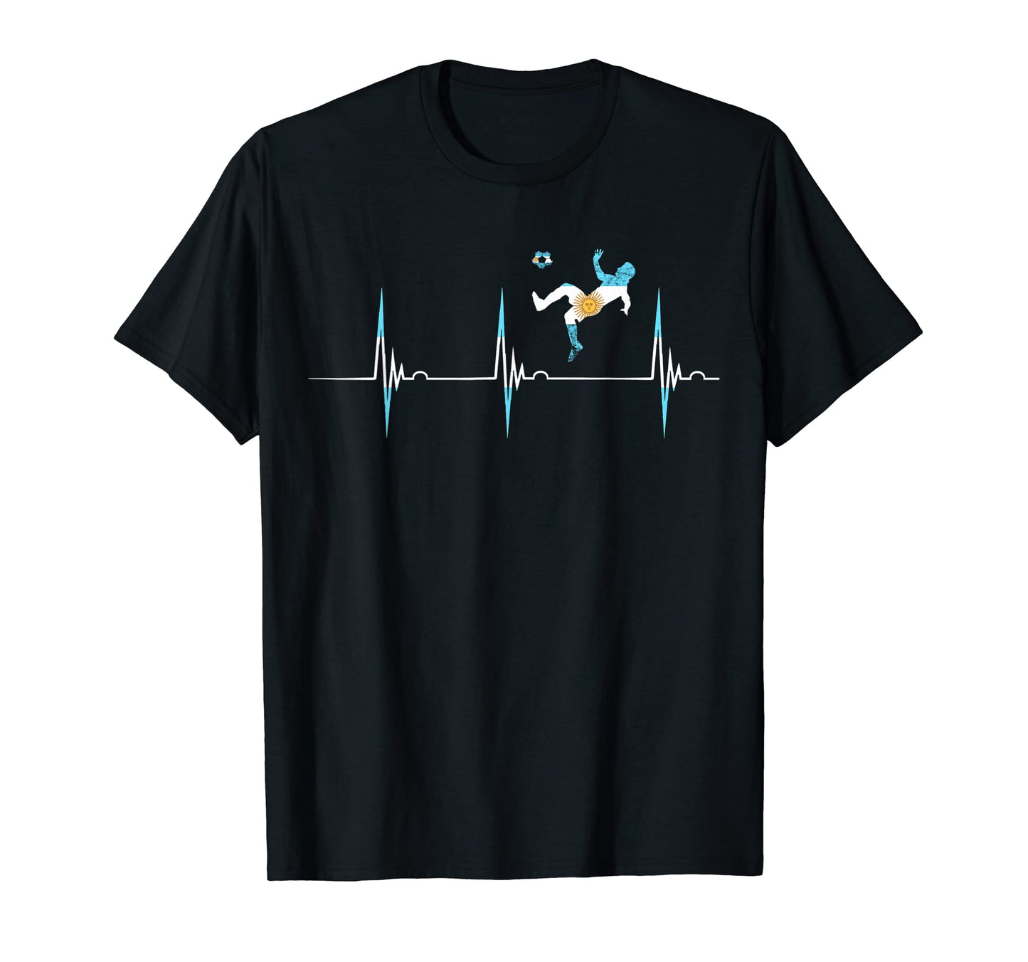 Argentina Flag Heartbeat Ekg Pulse T-Shirt - Streetwear Style Men Women - T-Shirt, Sweatshirt, Hoodie